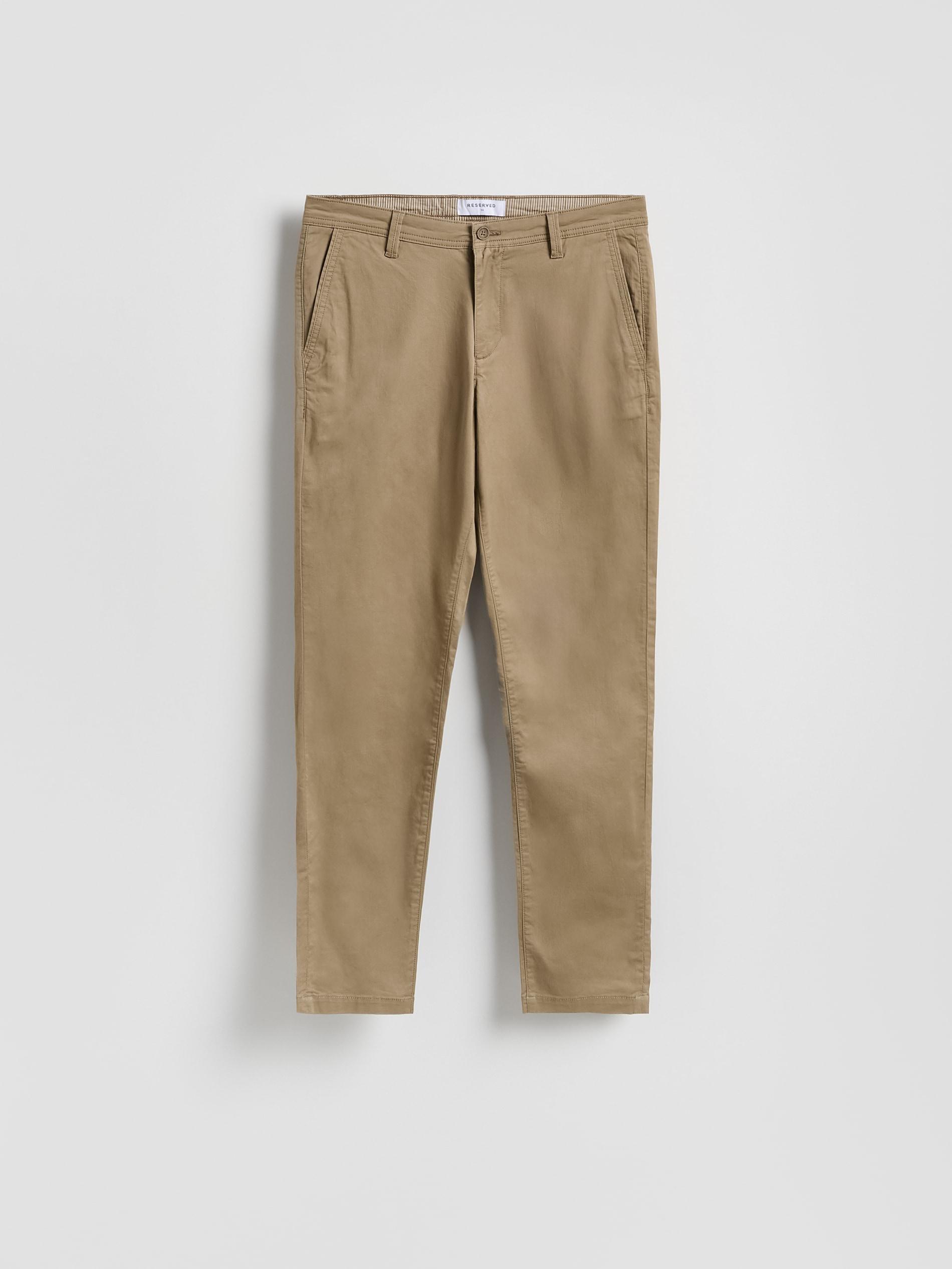 Beige Chino Slim Fit Trousers, Beige, medium