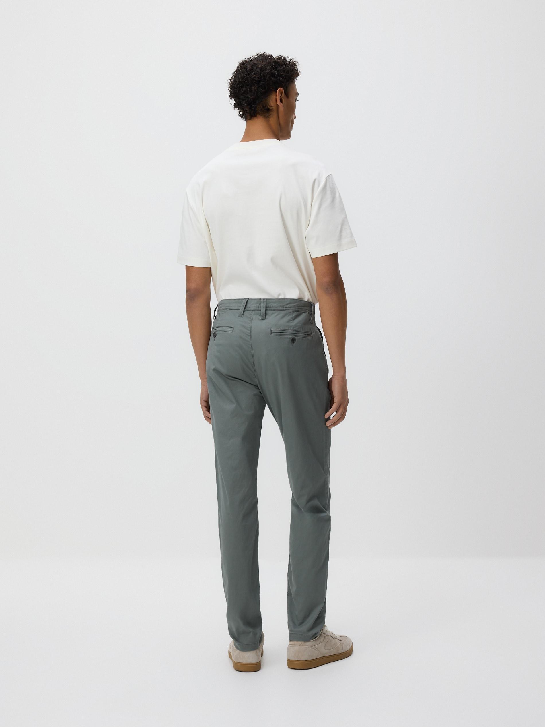 Green Chino Slim Fit Trousers, Green, large image number 2