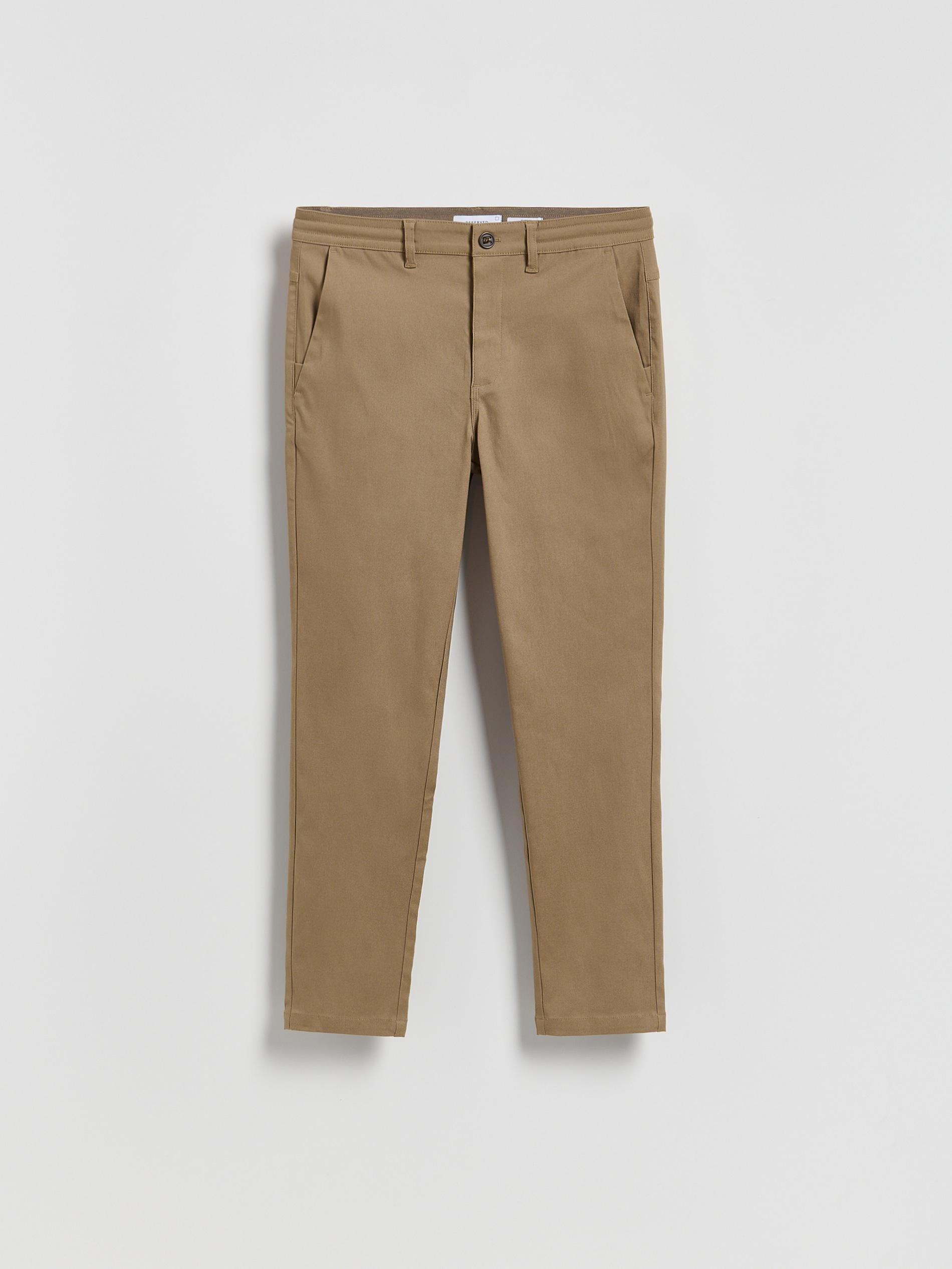 Beige Chino Carrot Trousers, Beige, large image number 4