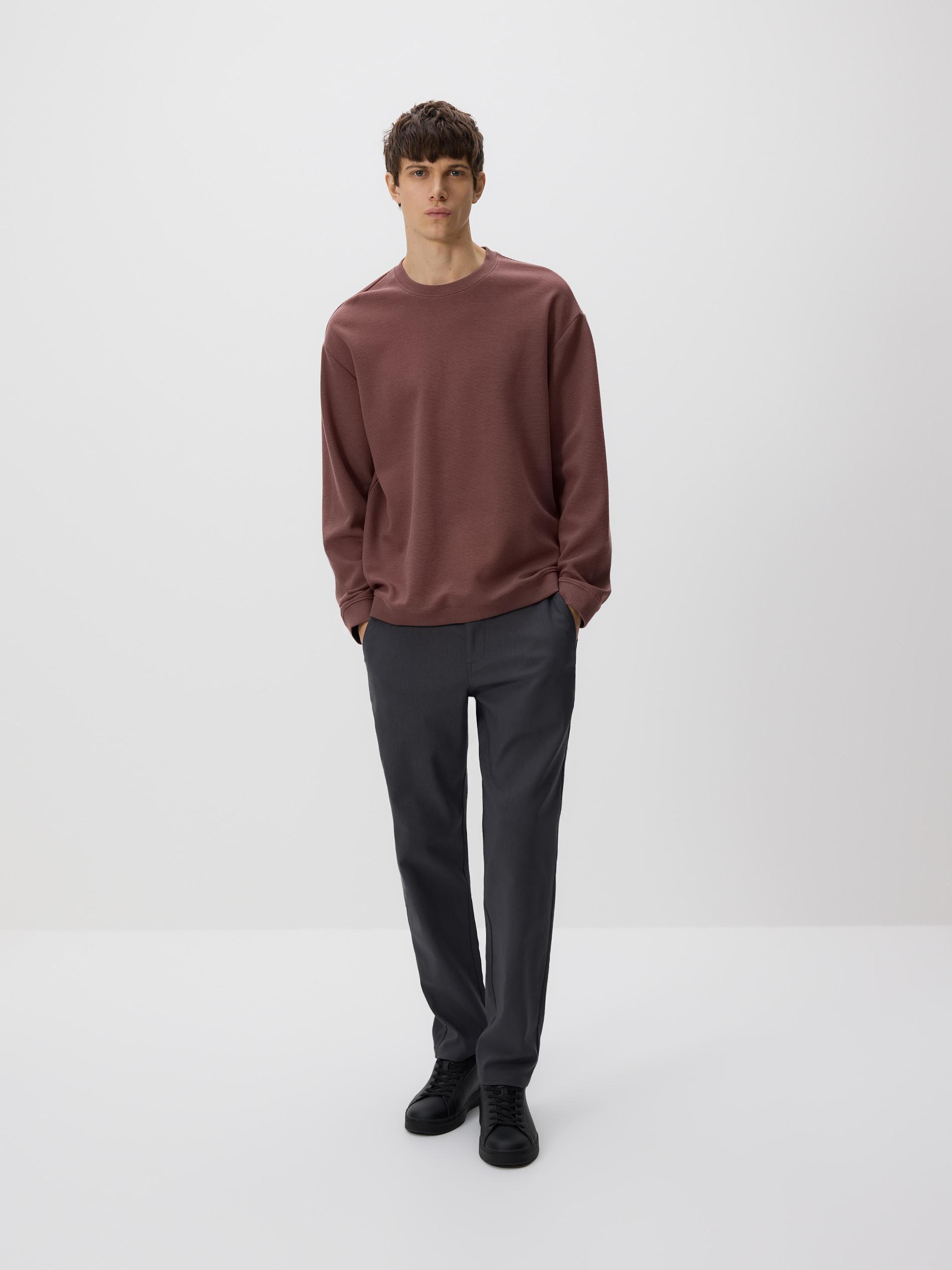 Grey Chino Carrot Trousers, Grey, medium