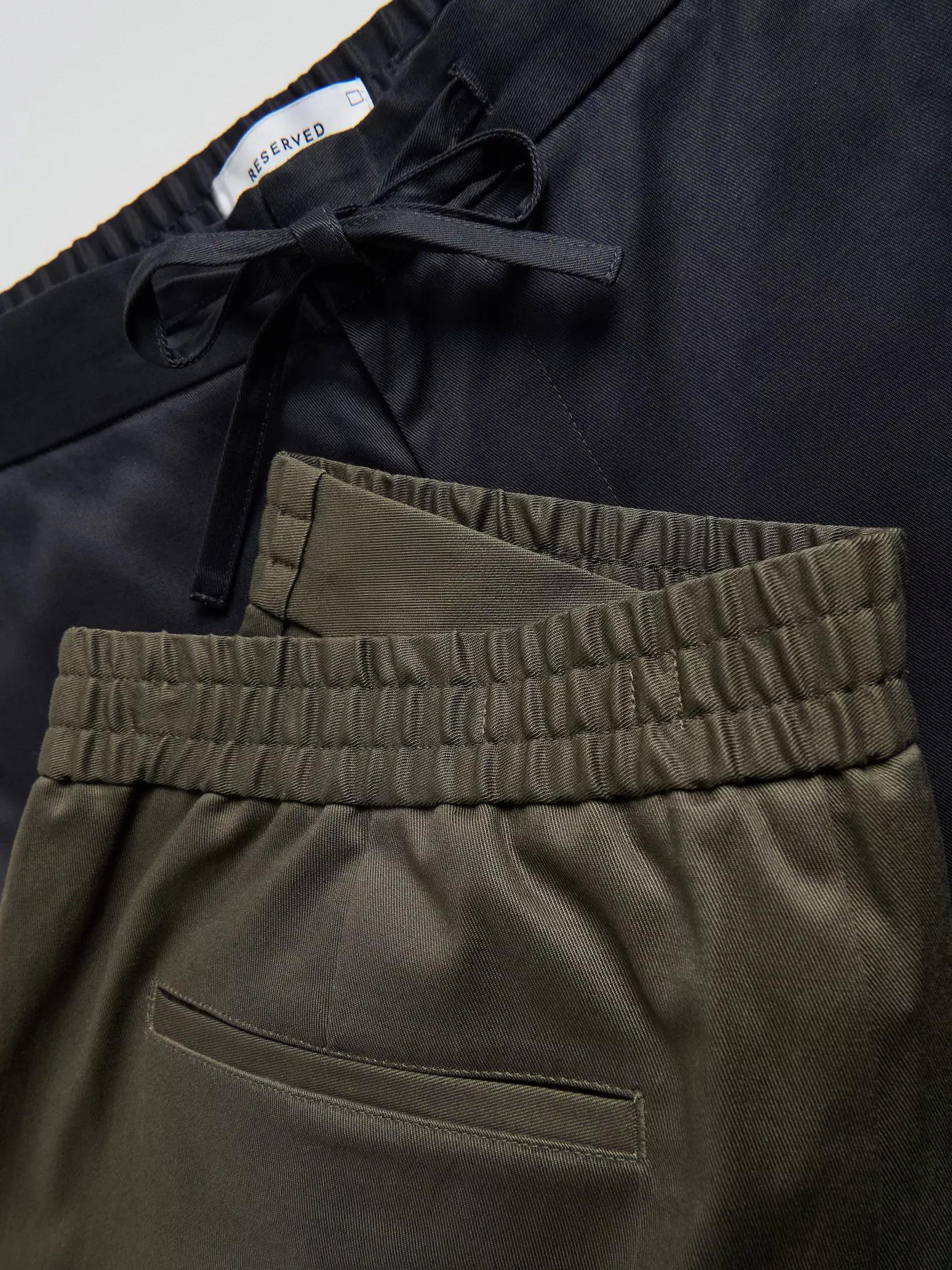 بنطال كحلي بقصة كاروت, Navy, medium