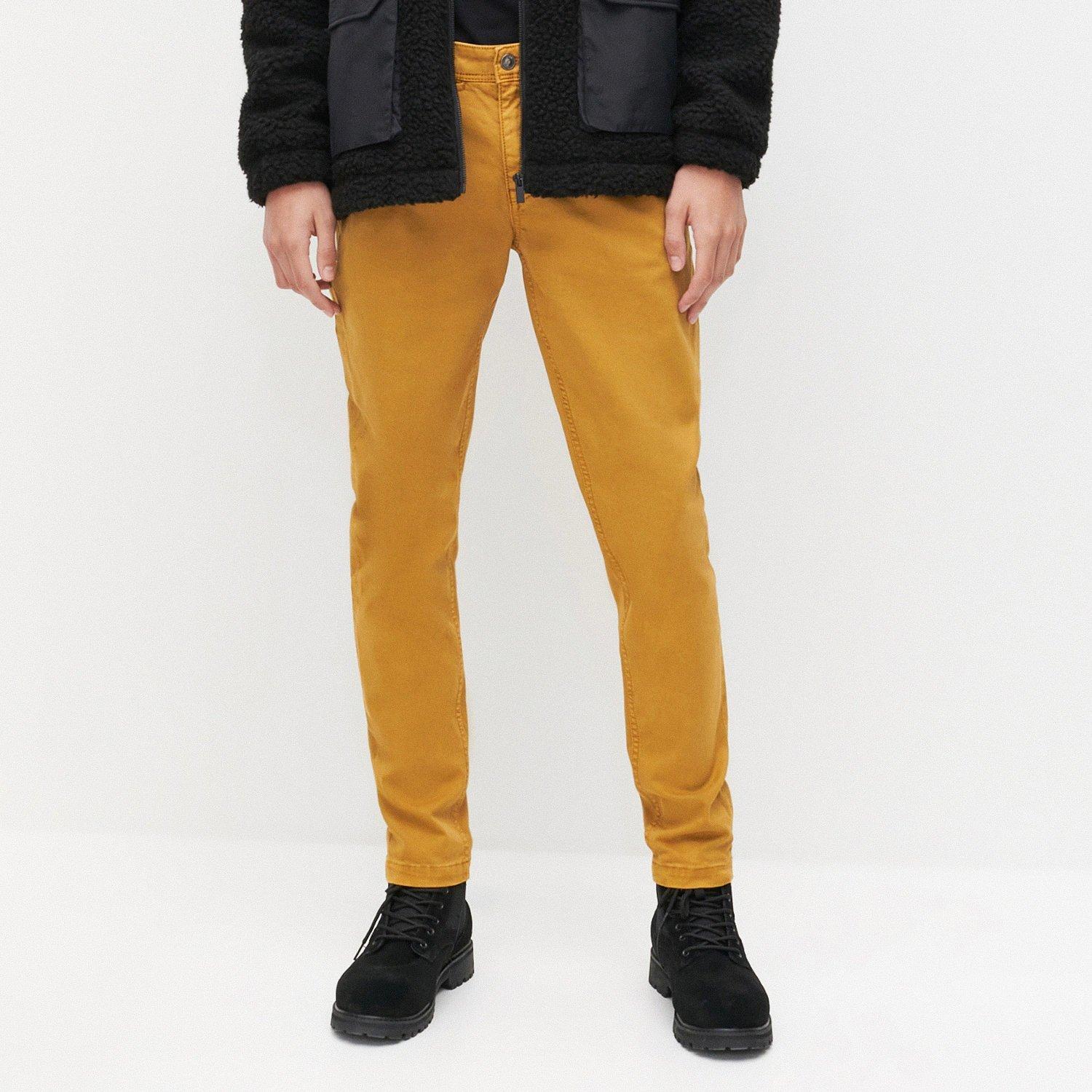 Yellow Super Slim Fit Chino Trousers, , large image number 2