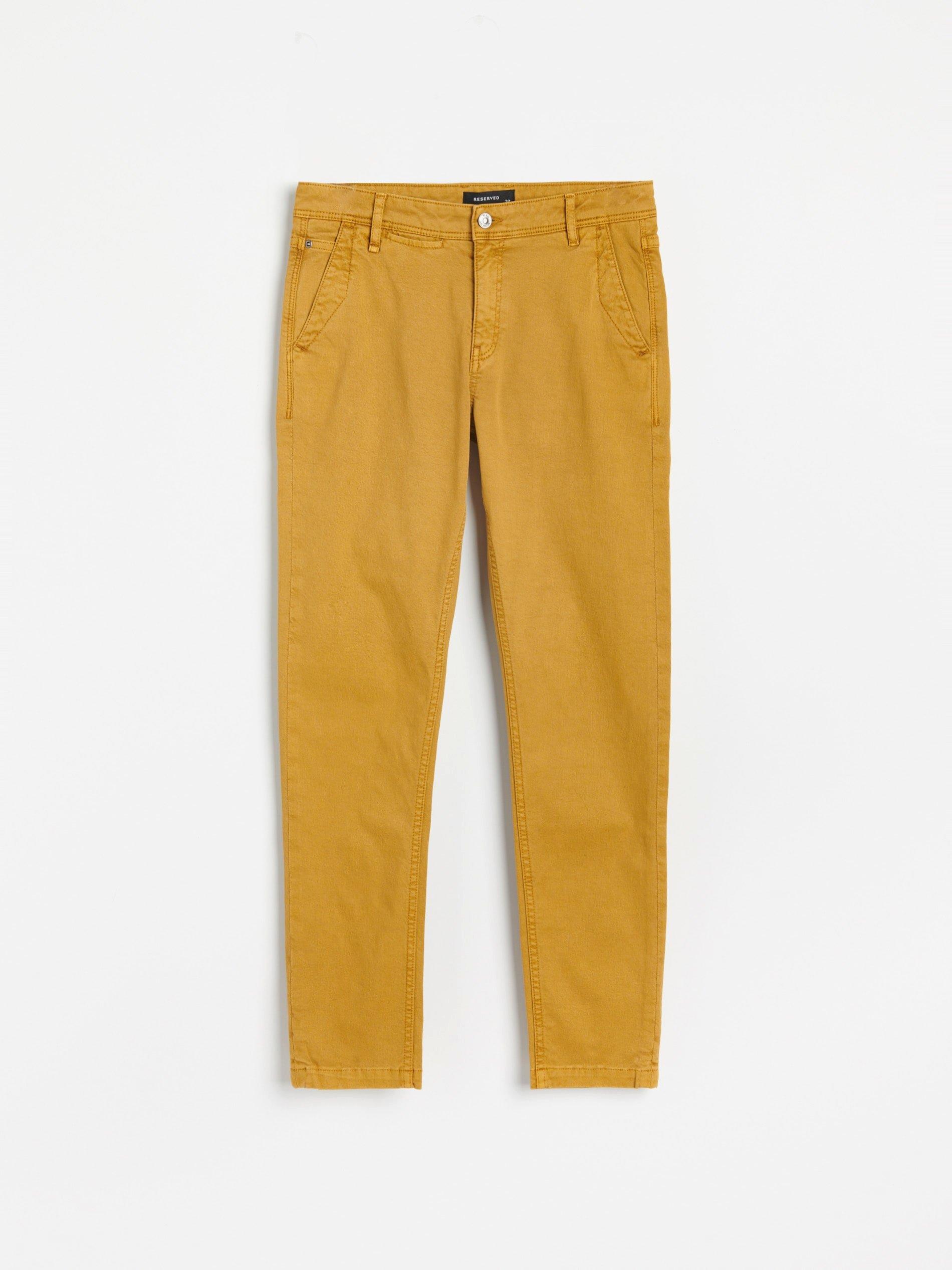 Yellow Super Slim Fit Chino Trousers, , large image number 5