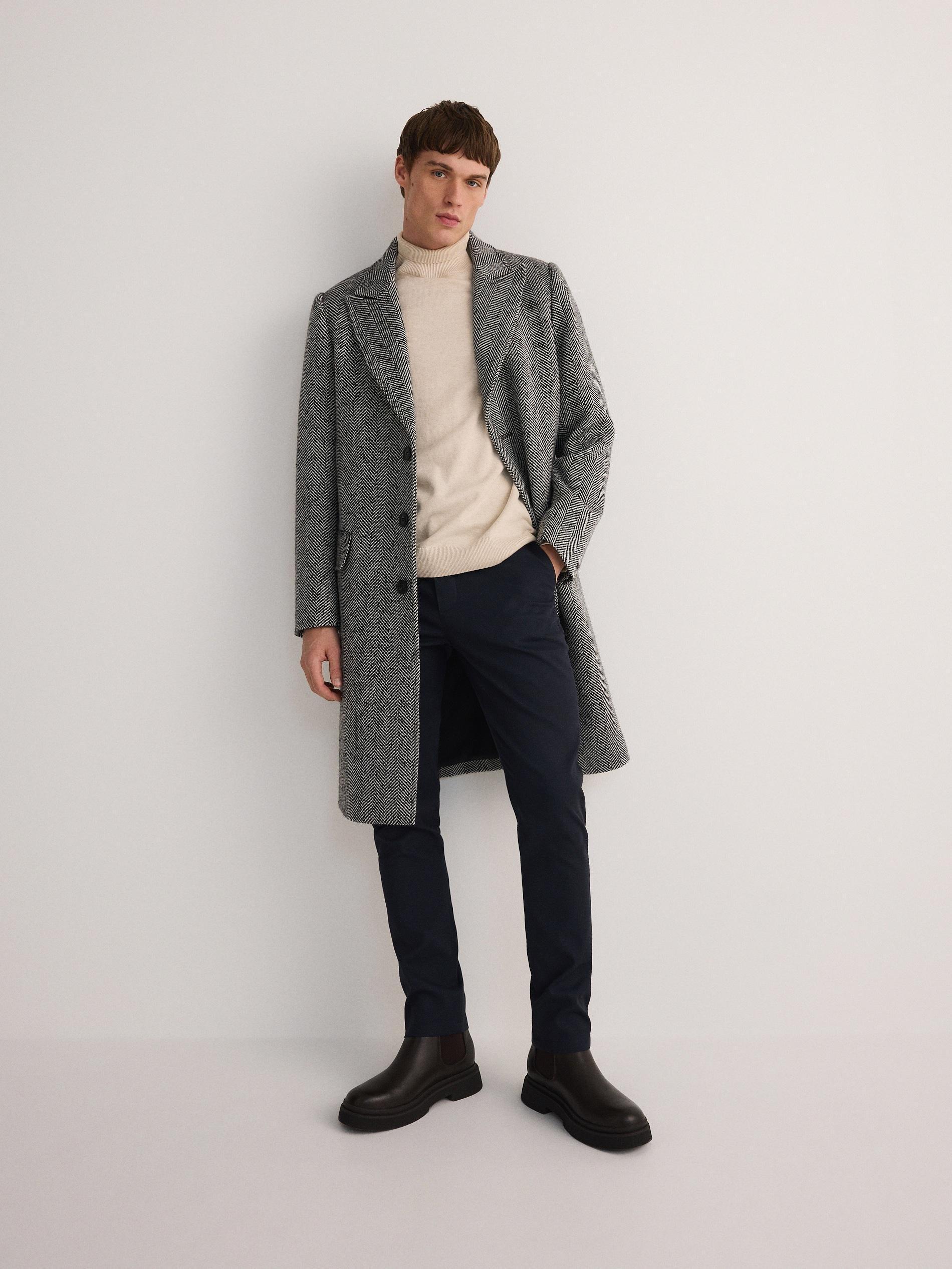 Navy Slim Chinos With High Cotton Content, , large image number 0