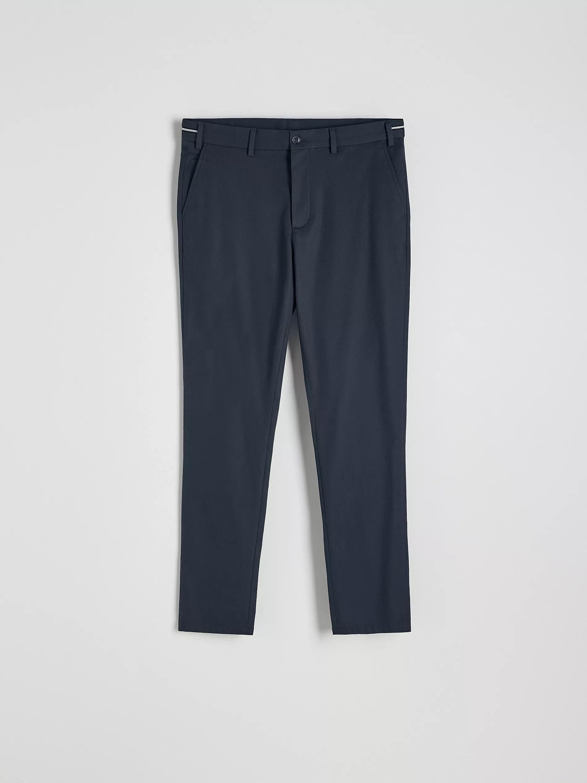 Navy Slim Chinos With High Cotton Content, , large image number 4