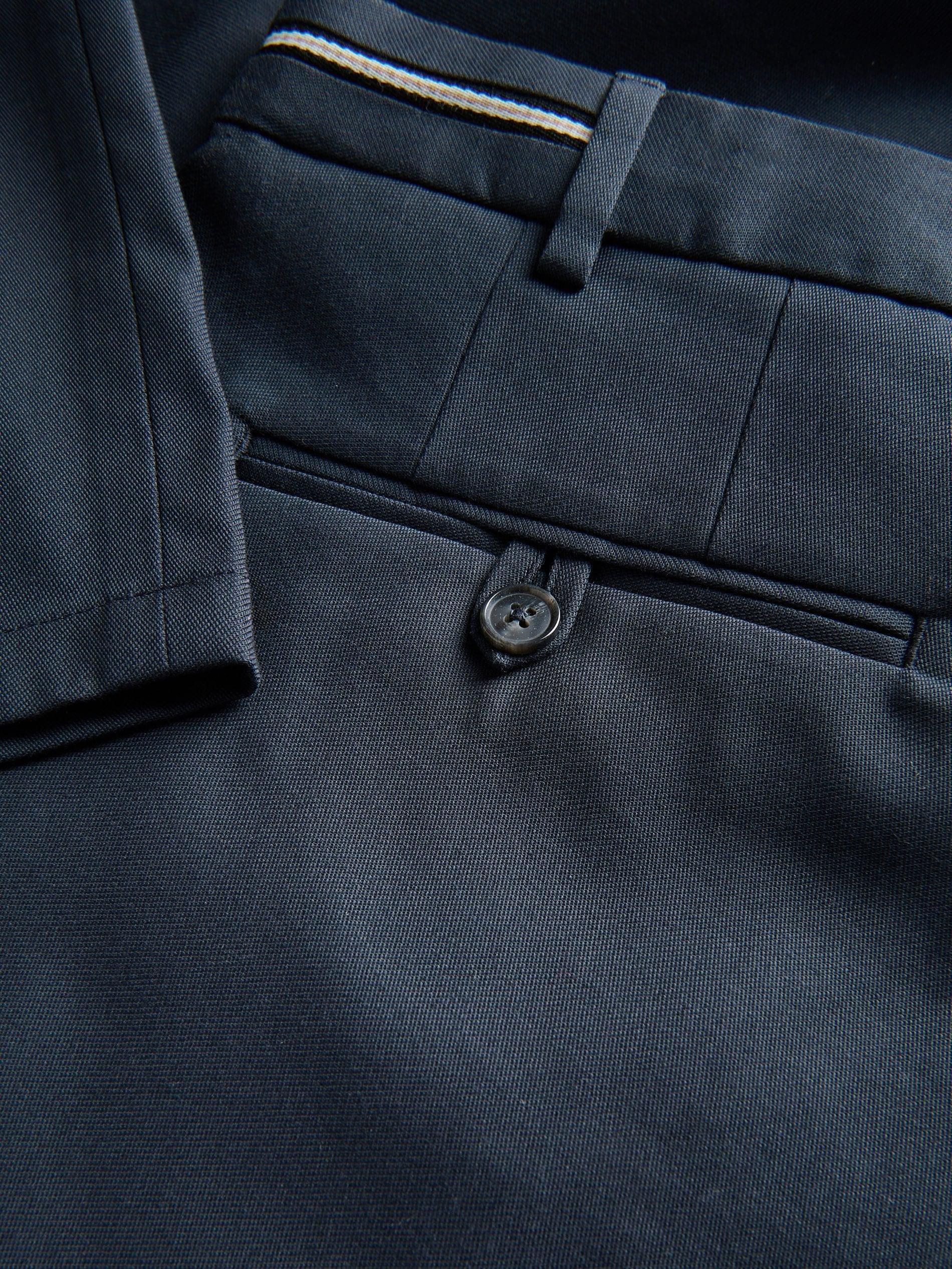 Navy Slim Chinos With High Cotton Content, , large image number 5