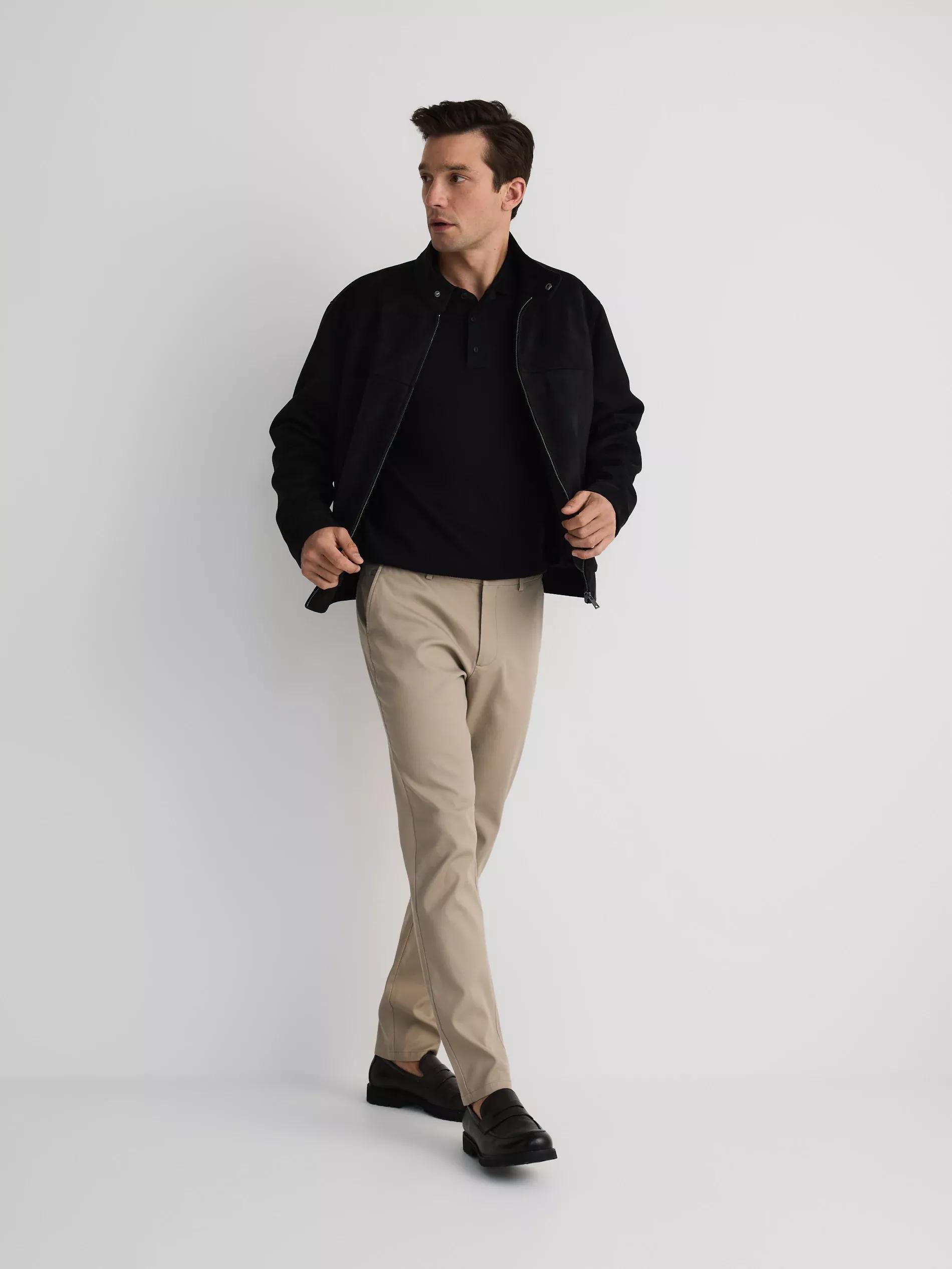 Beige Slim Chinos With High Cotton Content, , large image number 0