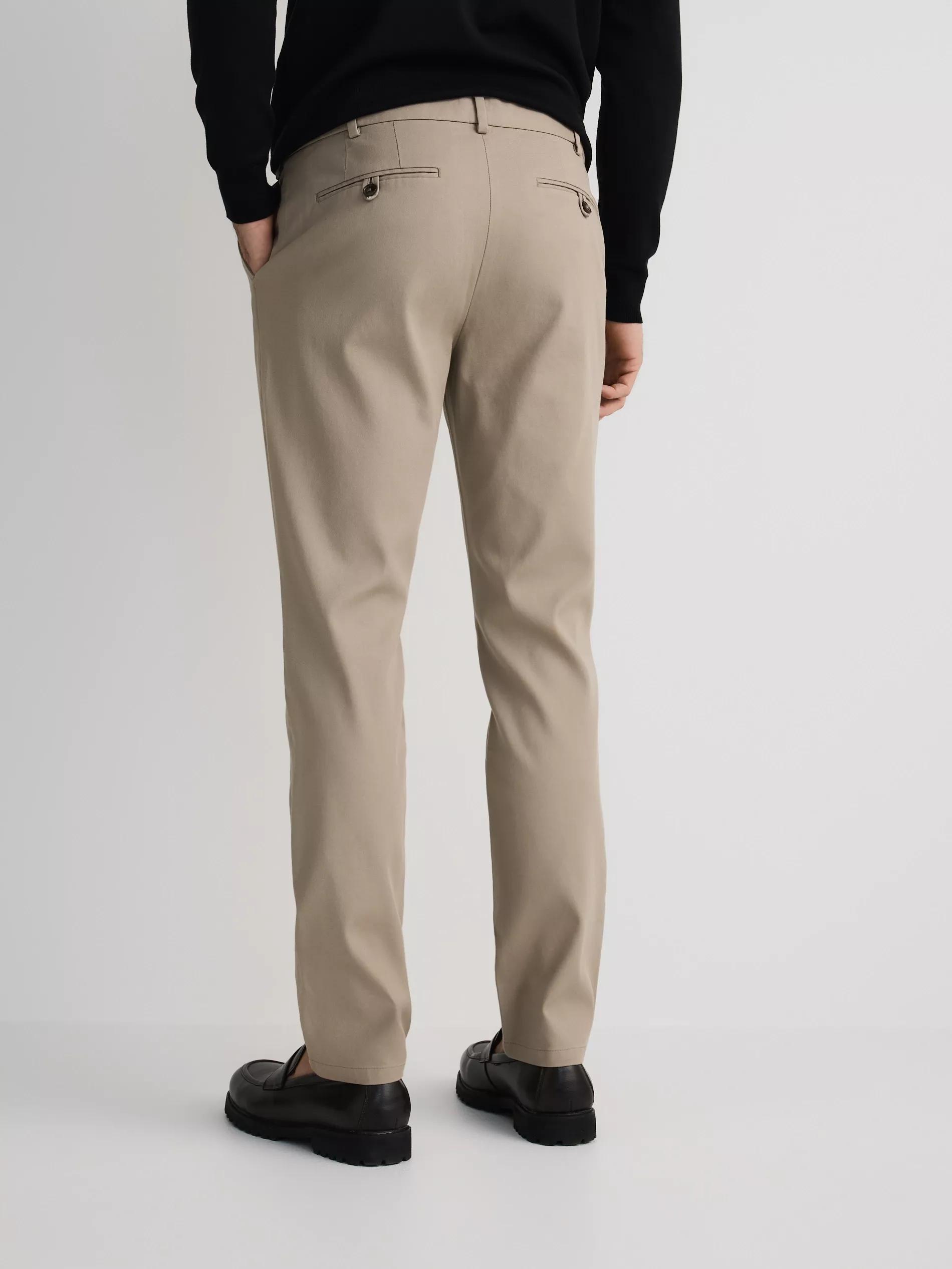 Beige Slim Chinos With High Cotton Content, , large image number 3