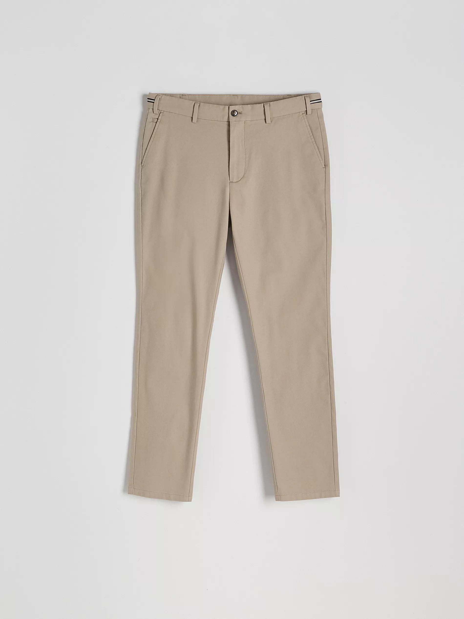 Beige Slim Chinos With High Cotton Content, , large image number 4