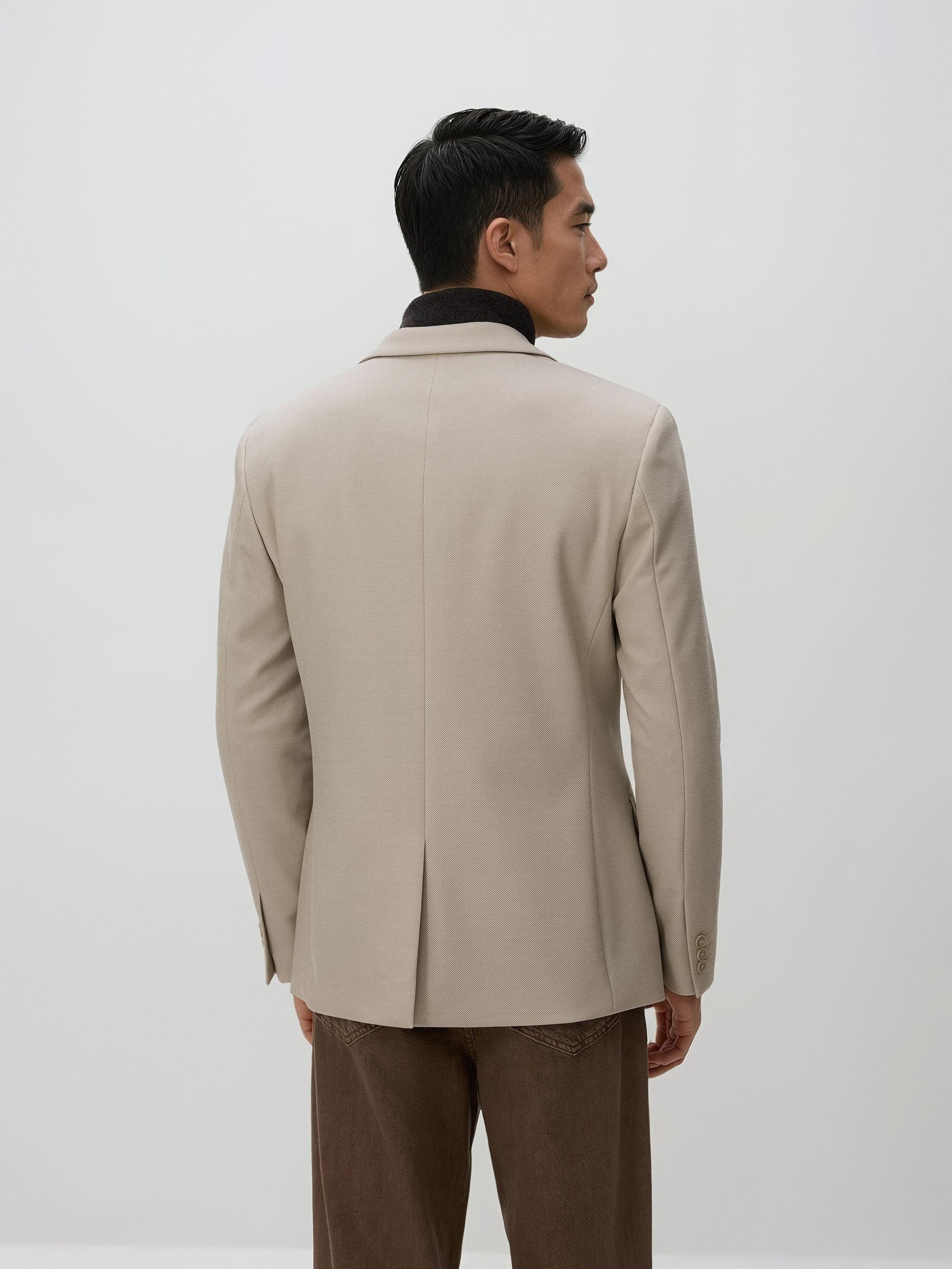 Beige Slim Fit Blazer, Beige, large image number 3