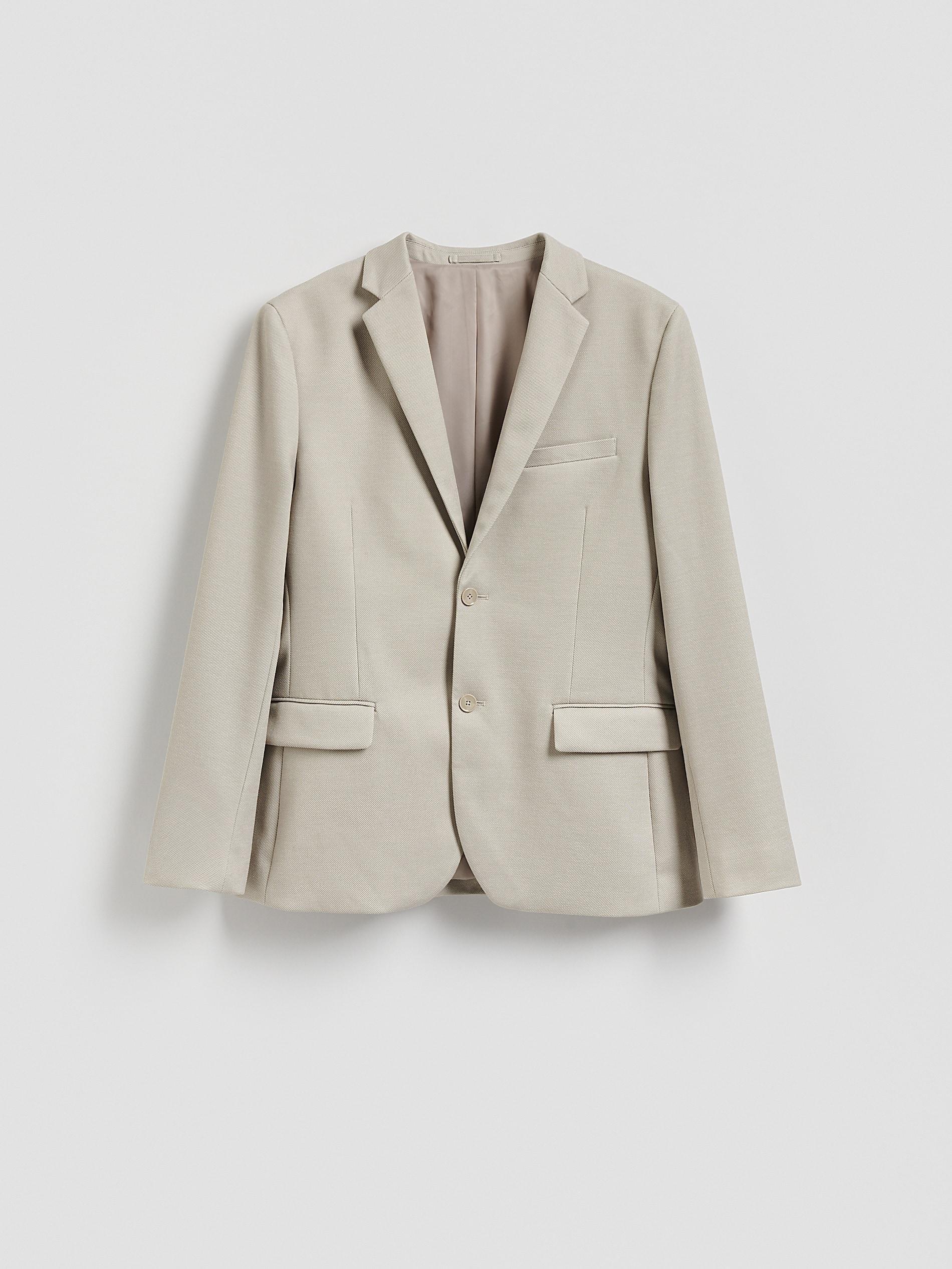 Beige Slim Fit Blazer, Beige, large image number 4