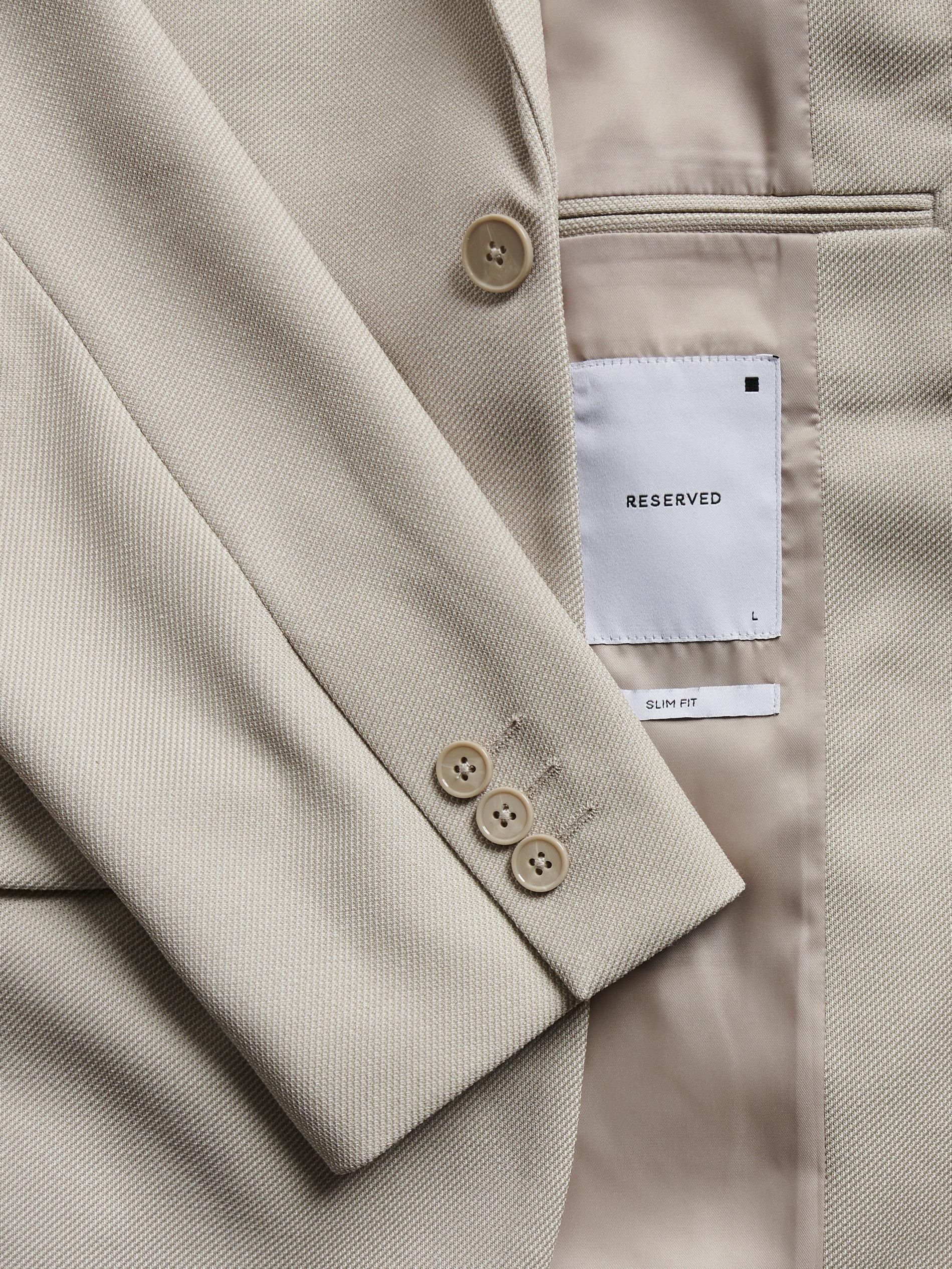 Beige Slim Fit Blazer, Beige, large image number 5