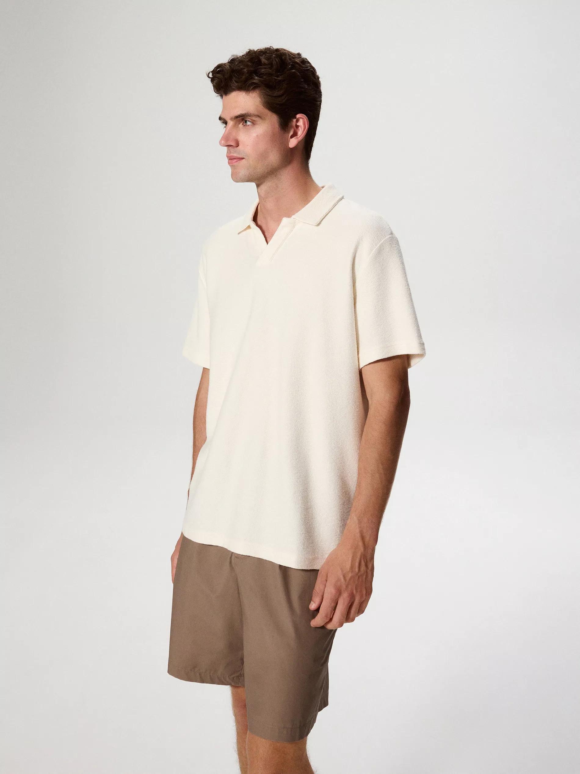 Beige Cotton Shorts, , large image number 0