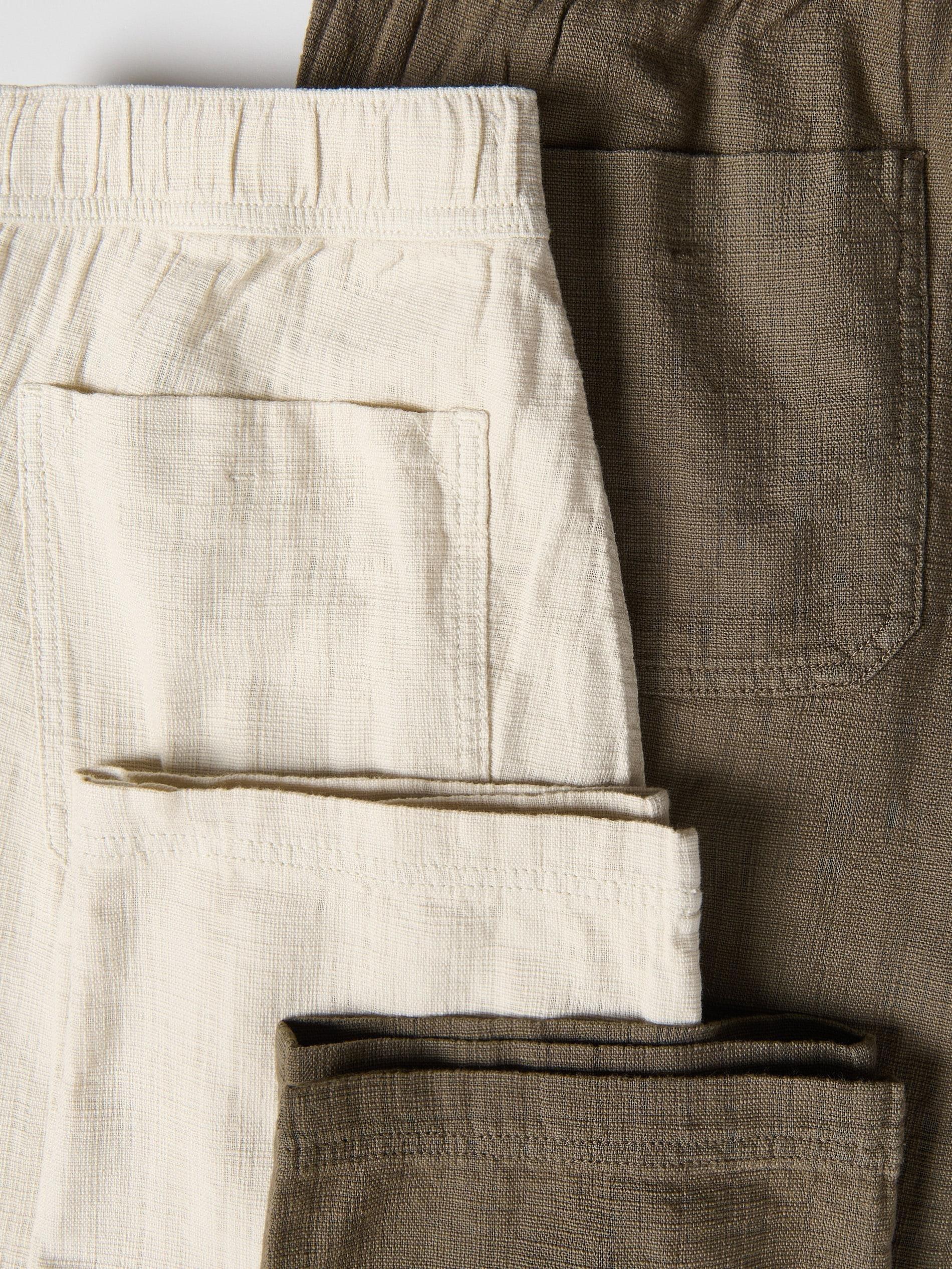 Cream Cotton Joggers, Ivory, large image number 4