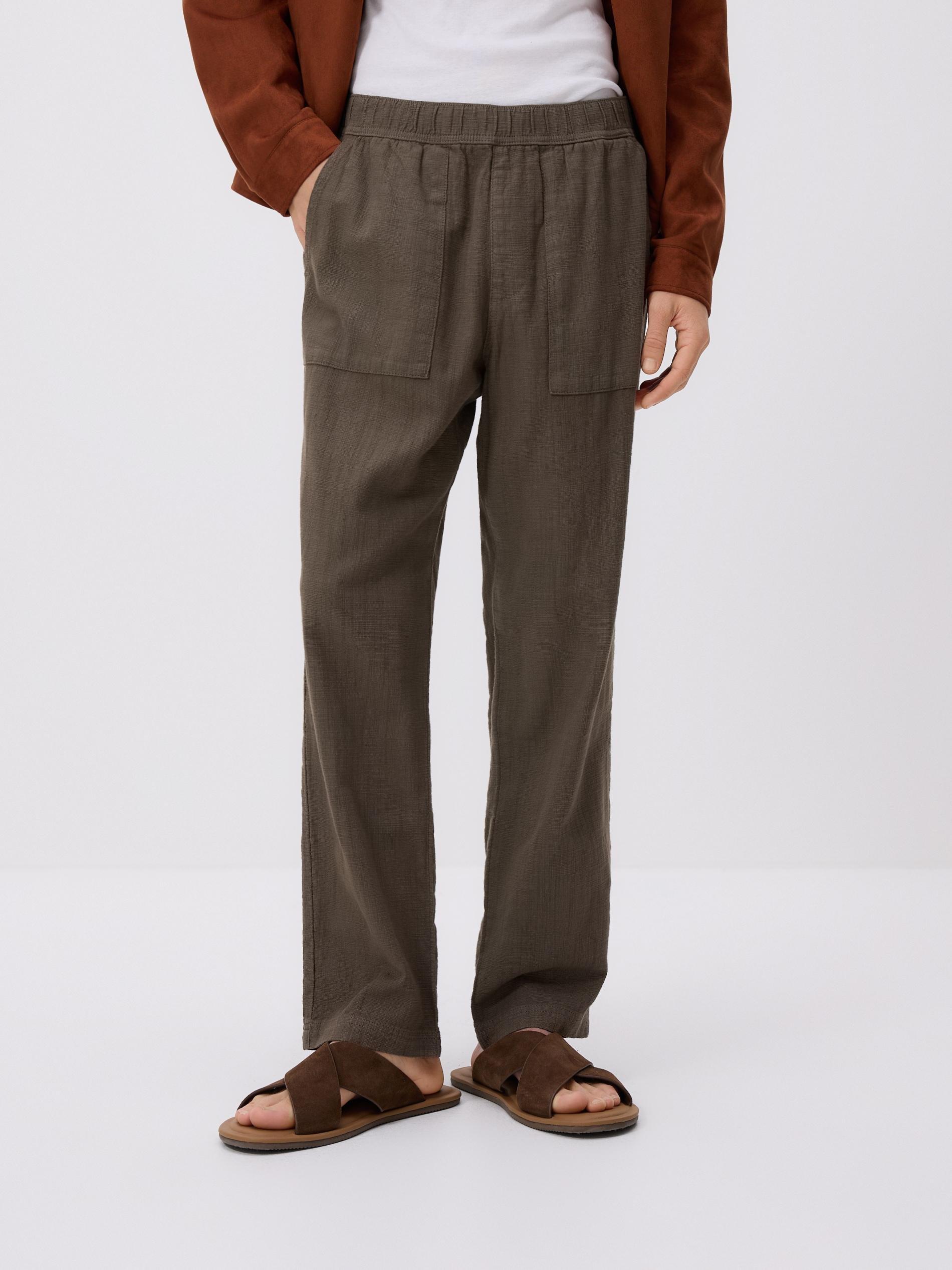 Brown Cotton Joggers, Brown, large image number 0