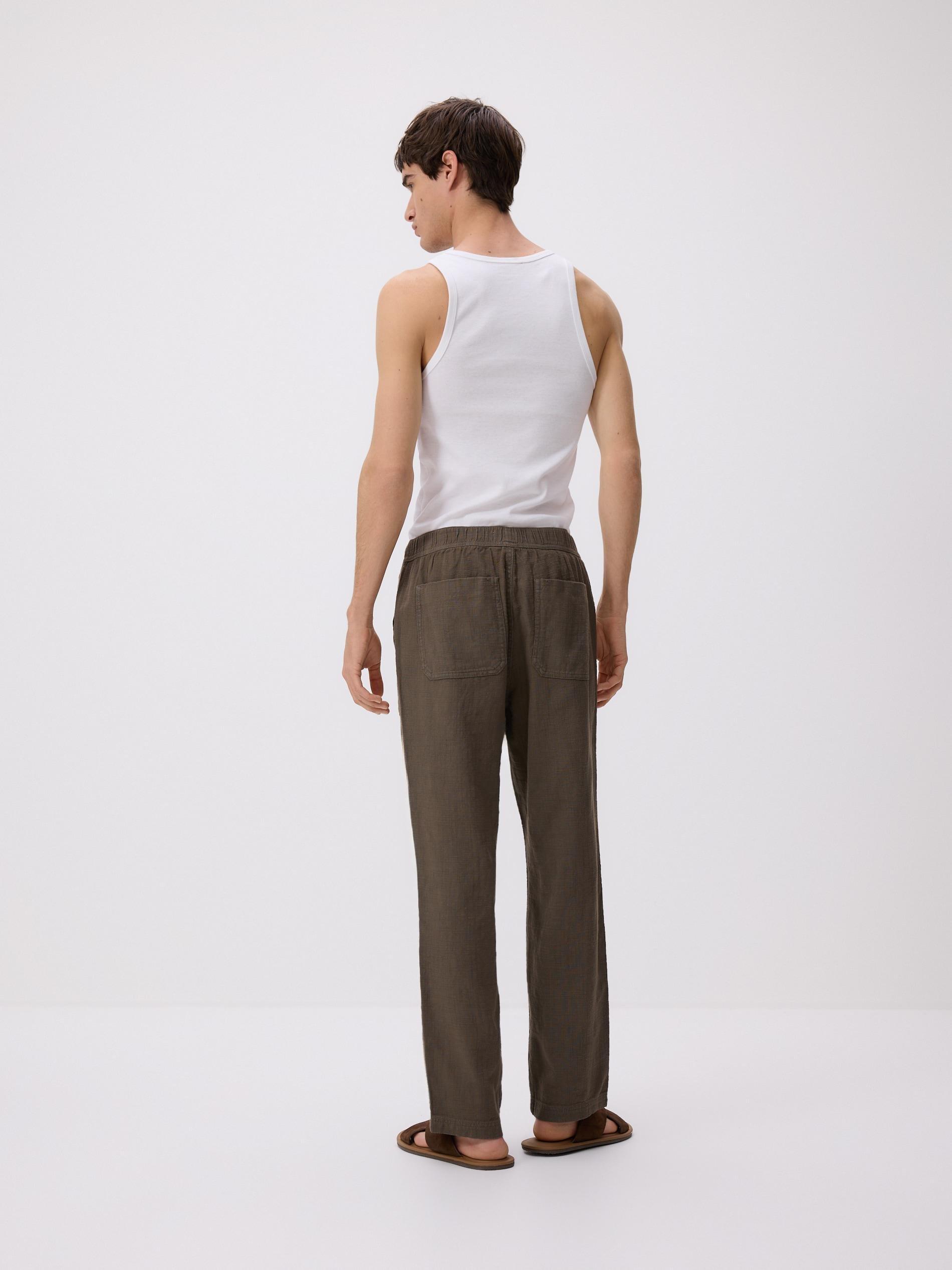 Brown Cotton Joggers, Brown, large image number 2