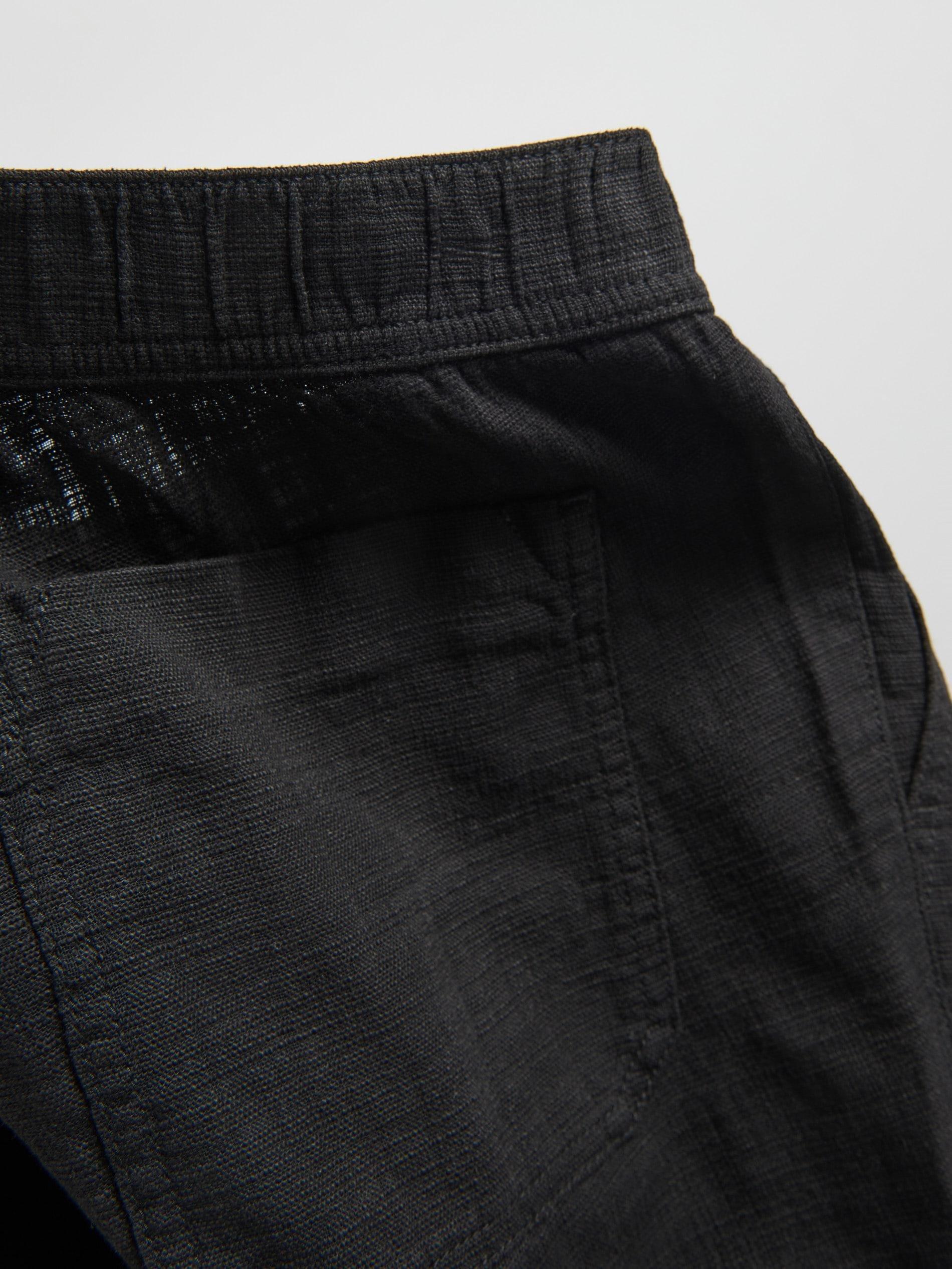Black Cotton Joggers, Black, large image number 4