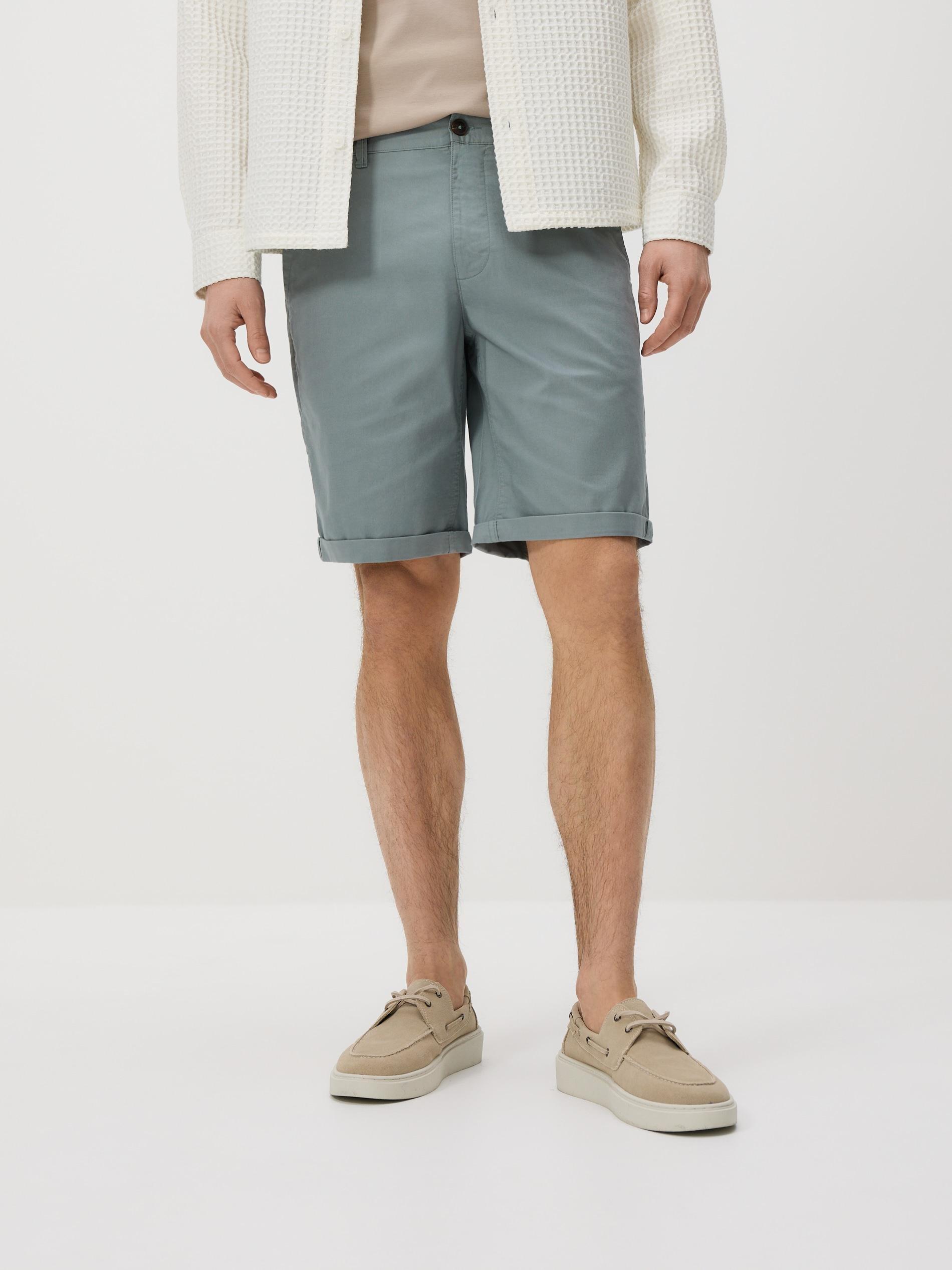 Green Cotton Rich Chino Shorts, Green, large image number 0