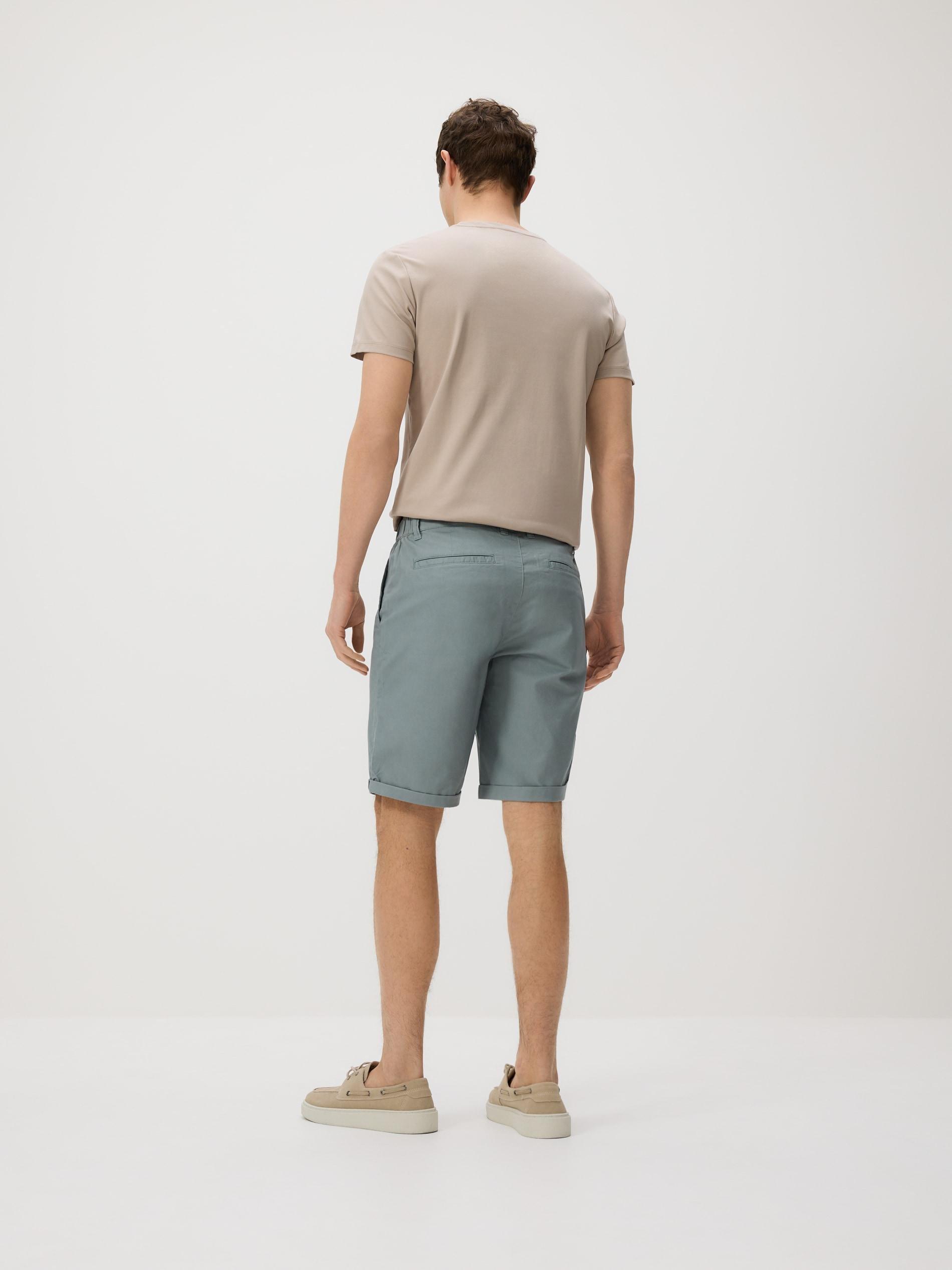 Green Cotton Rich Chino Shorts, Green, large image number 2