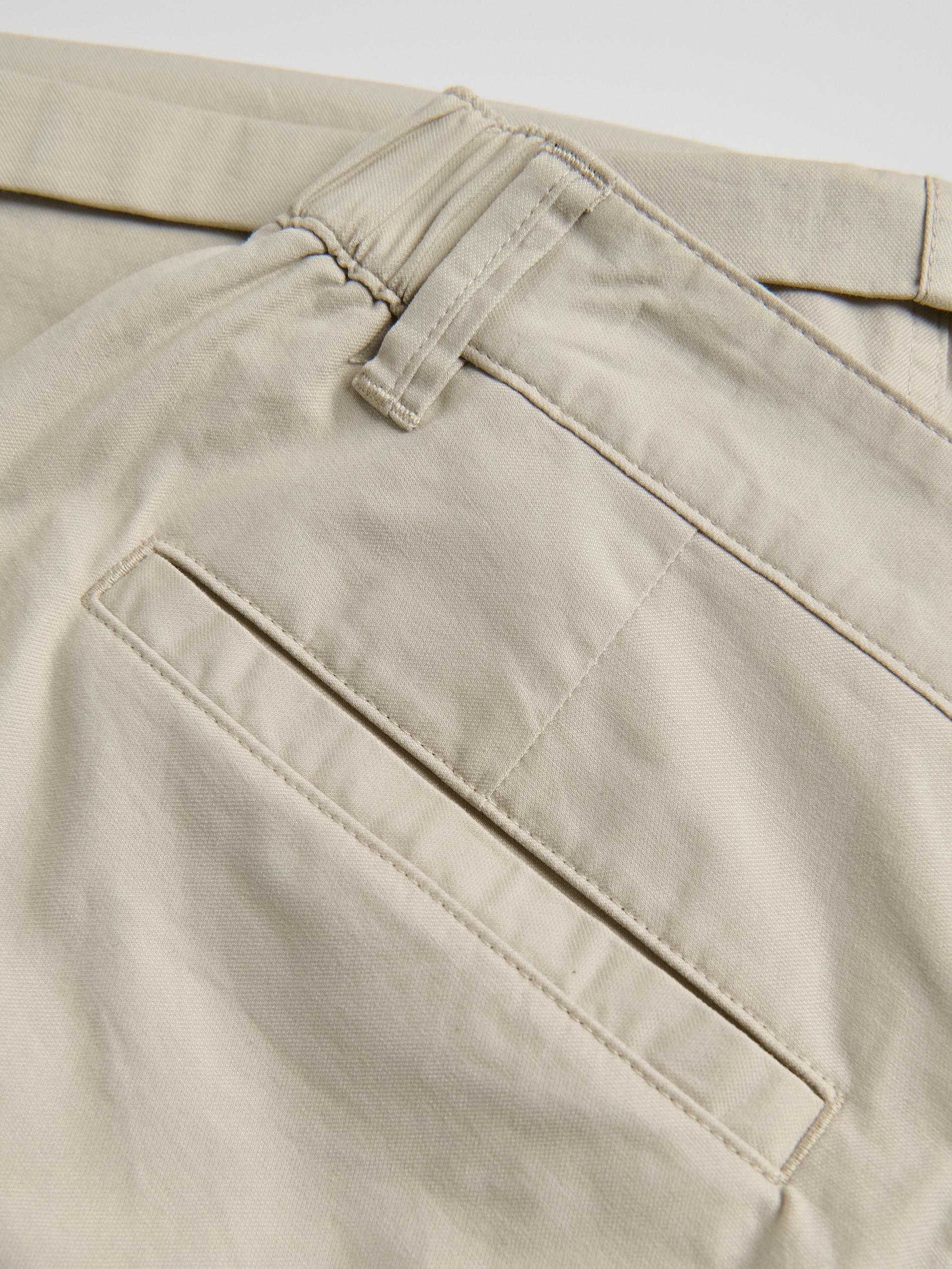 Beige Cotton Rich Chino Shorts, Beige, large image number 4