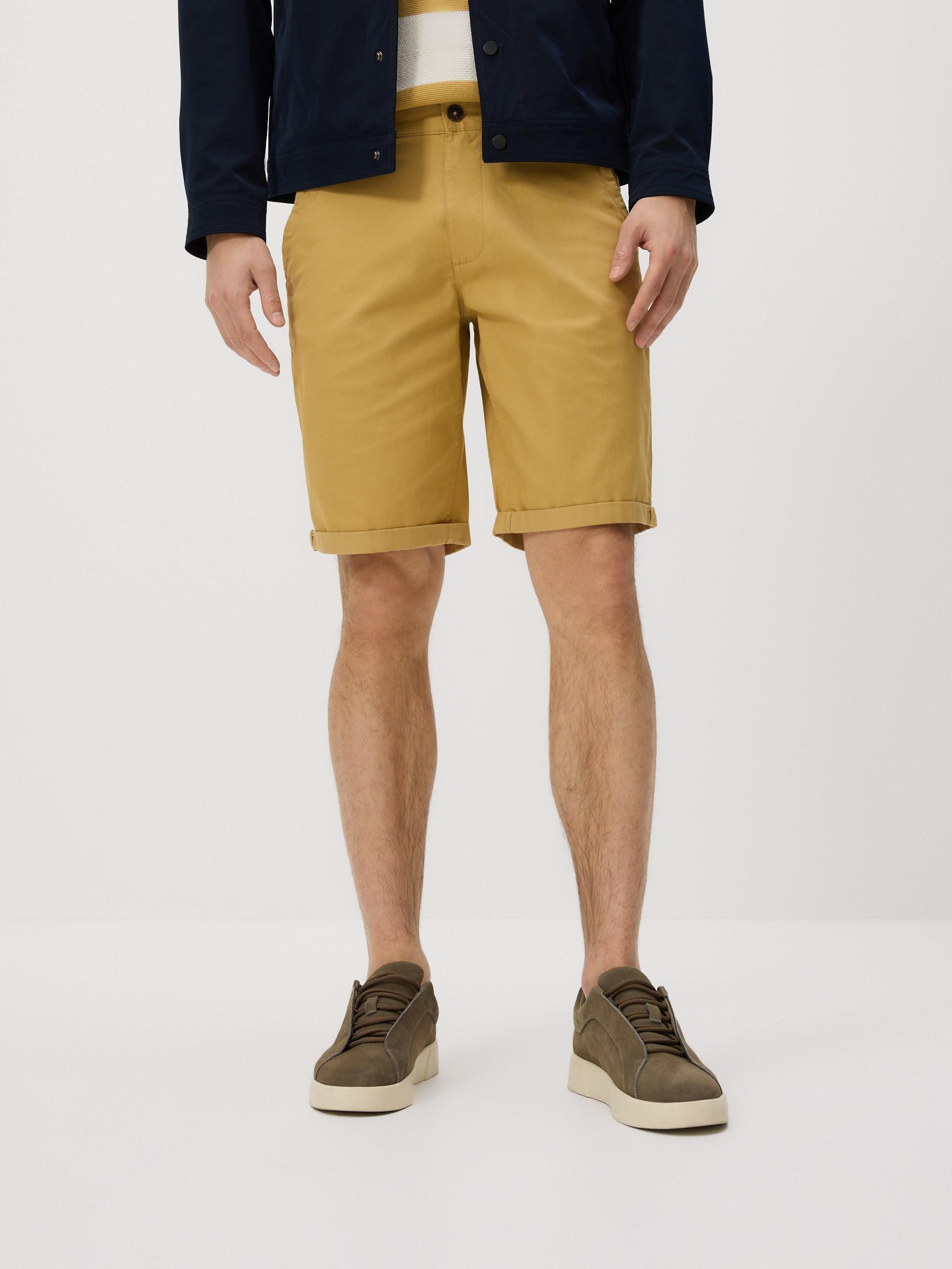 Orange Cotton Rich Chino Shorts, Yellow, large image number 0