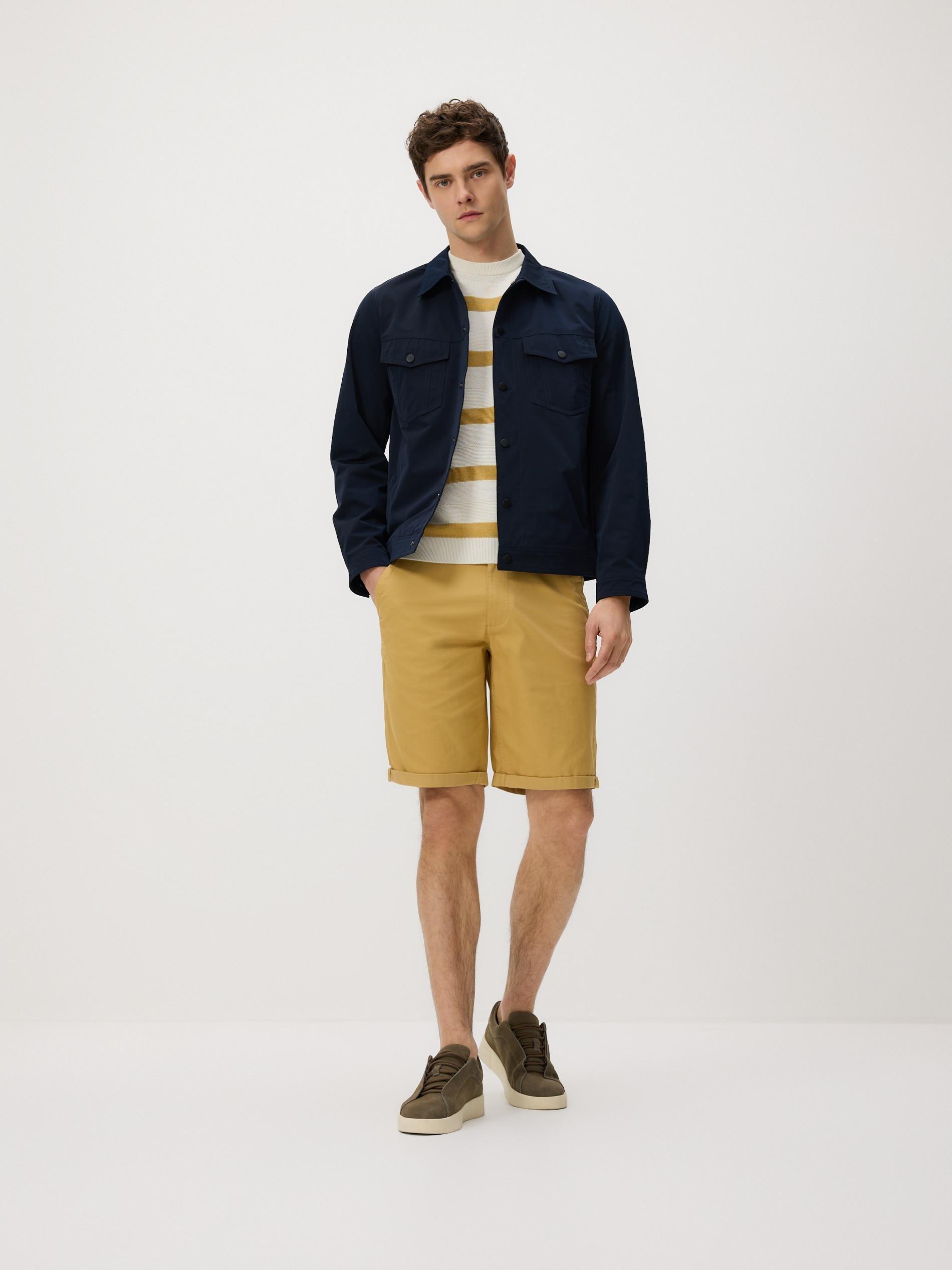 Orange Cotton Rich Chino Shorts, Yellow, large image number 1