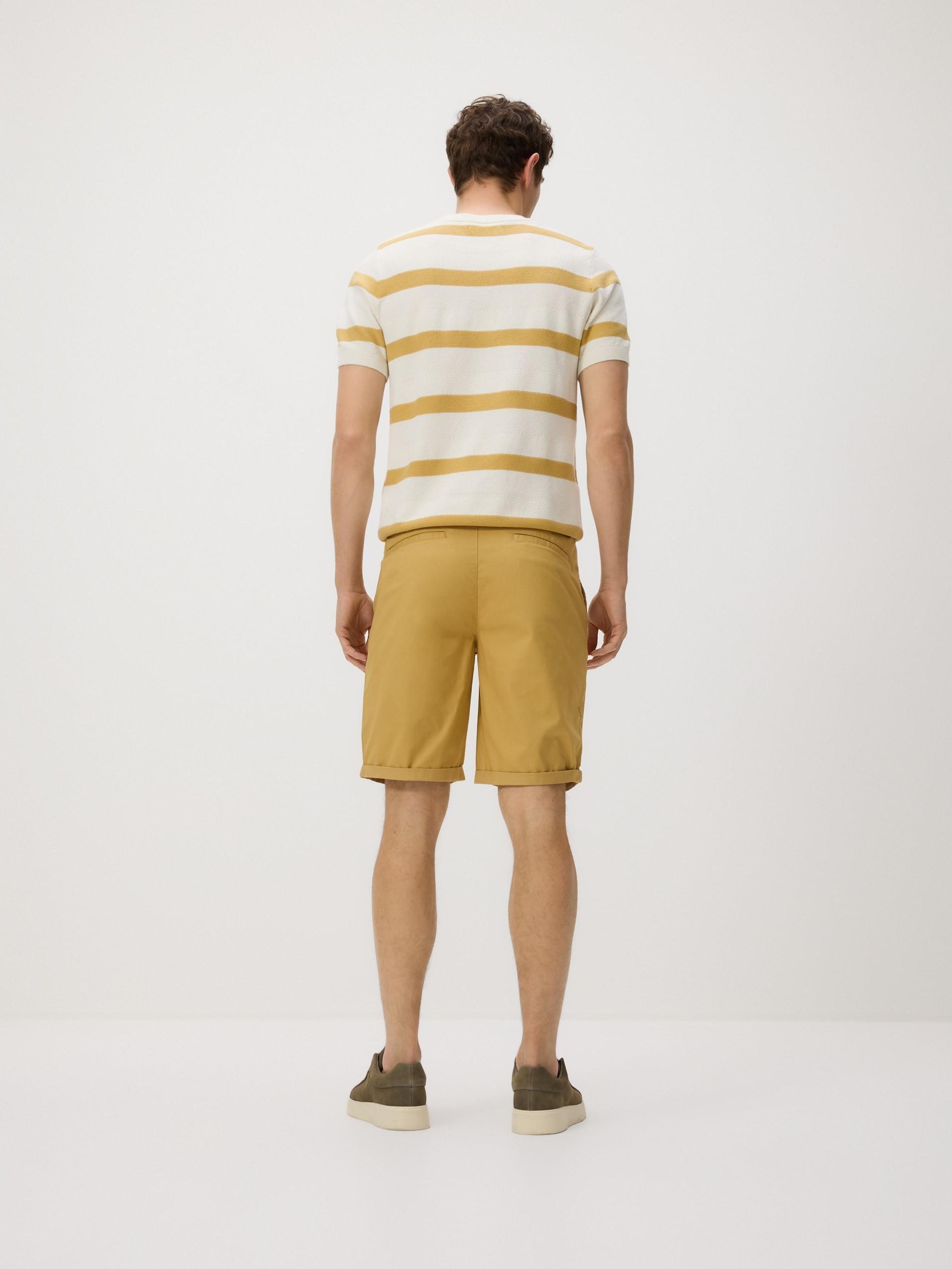Orange Cotton Rich Chino Shorts, Yellow, medium
