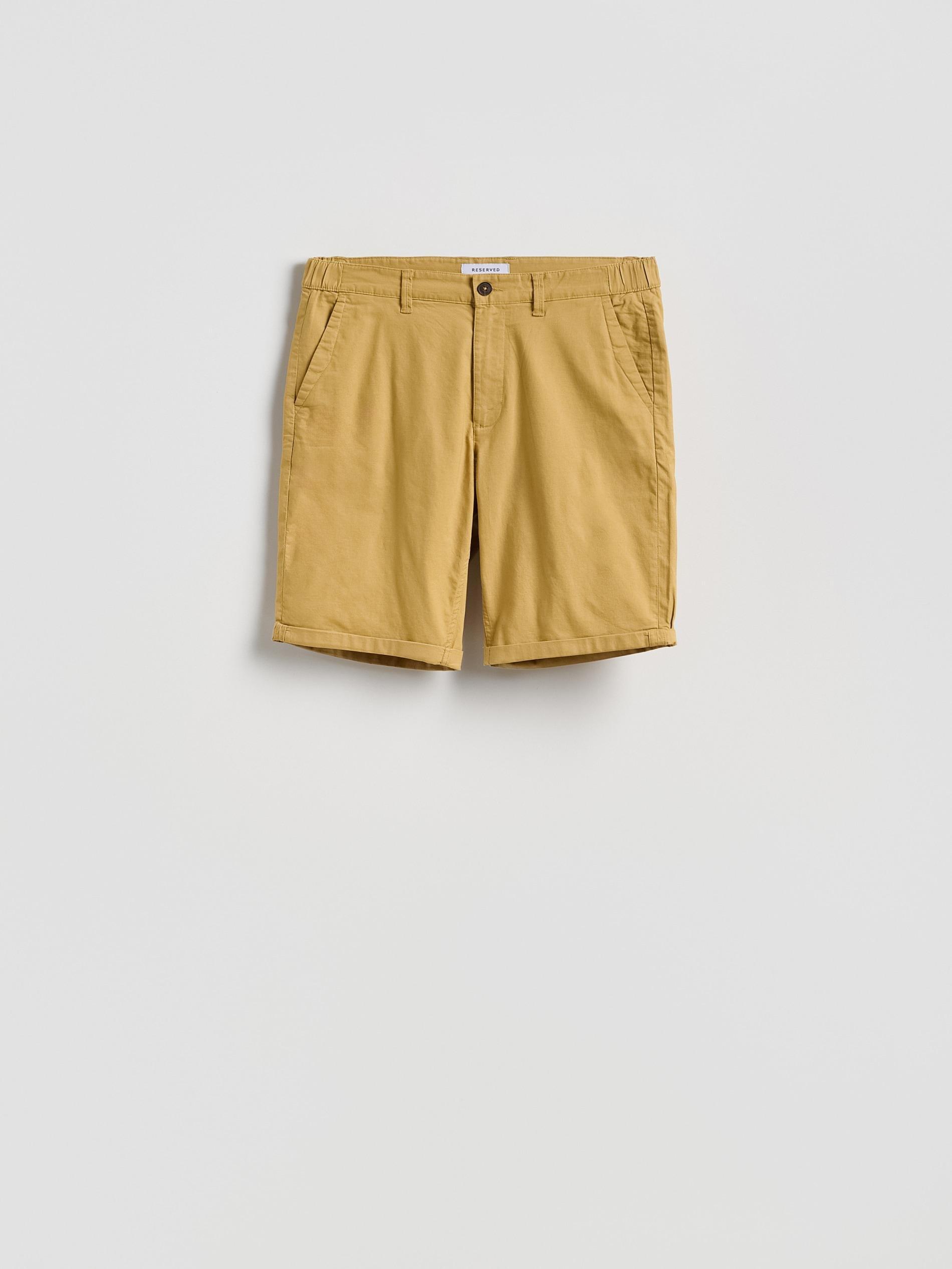 Orange Cotton Rich Chino Shorts, Yellow, large image number 3