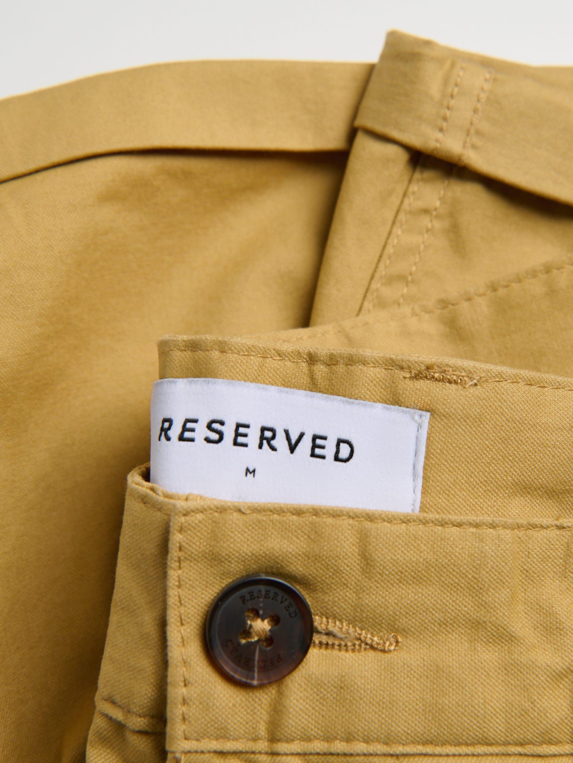 Orange Cotton Rich Chino Shorts, Yellow, large image number 4