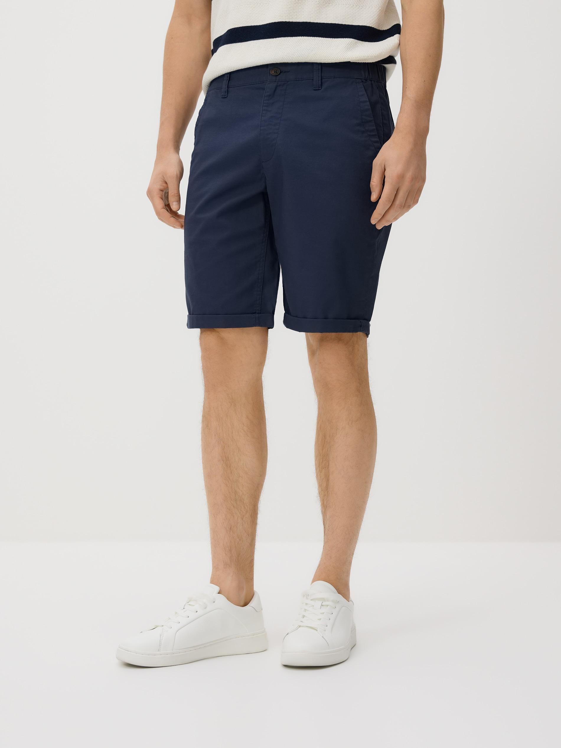 Navy Cotton Rich Chino Shorts, Navy, medium