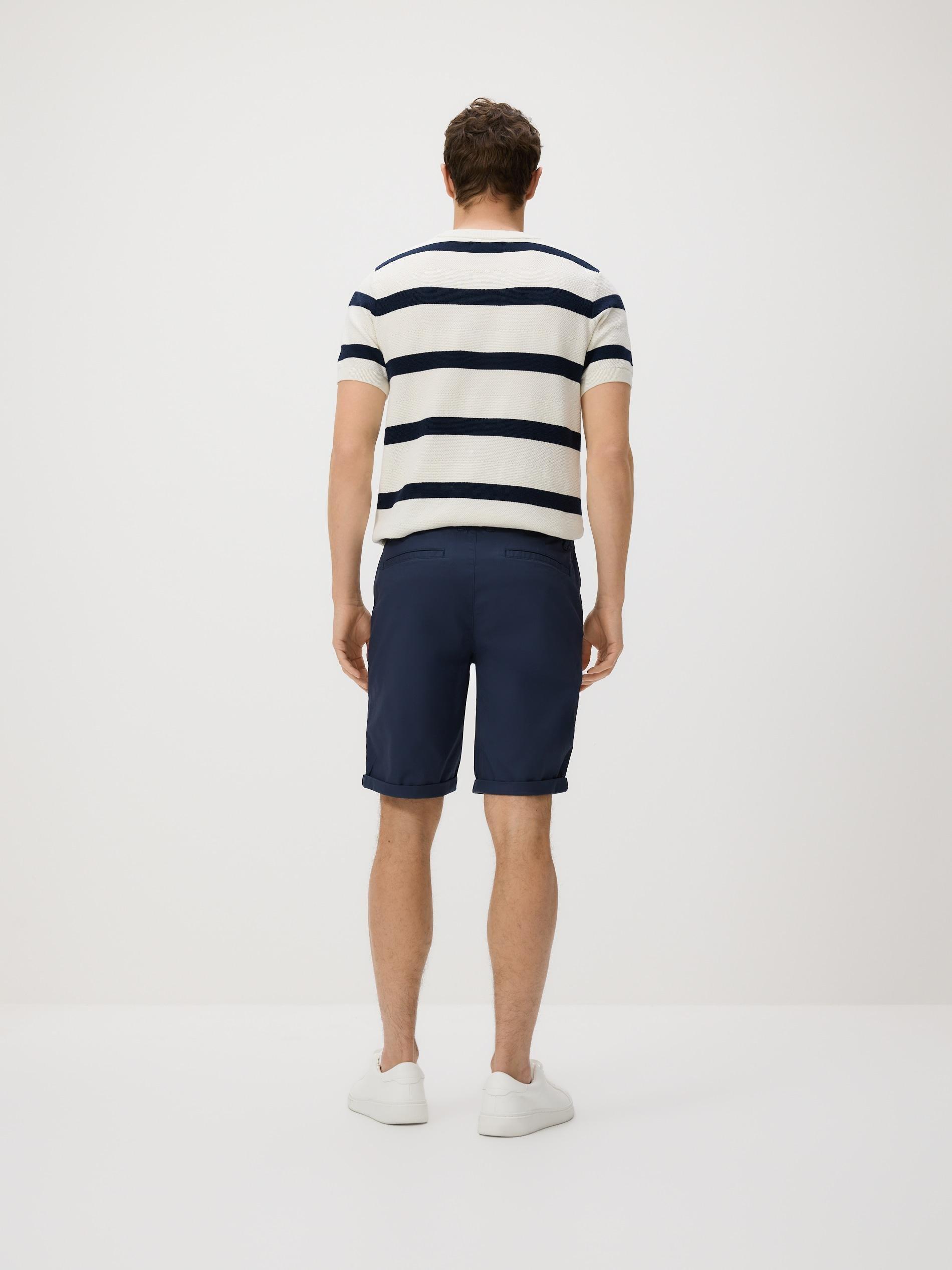 Navy Cotton Rich Chino Shorts, Navy, large image number 2