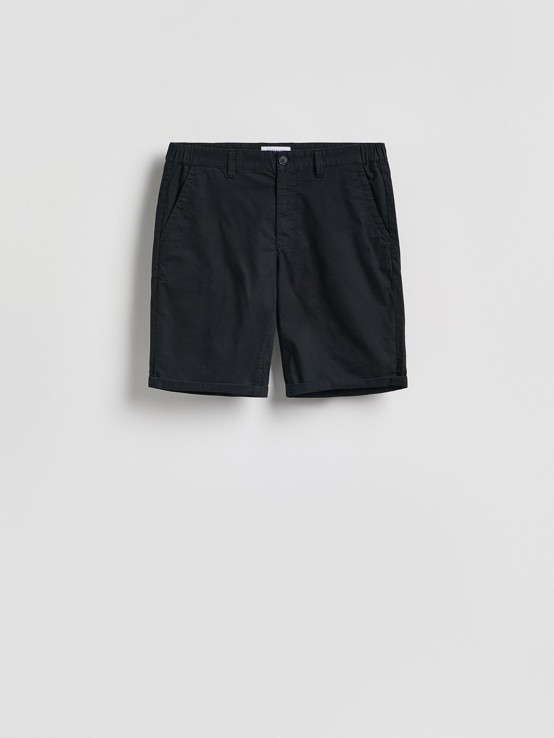 Black Cotton Rich Chino Shorts, Black, large image number 3