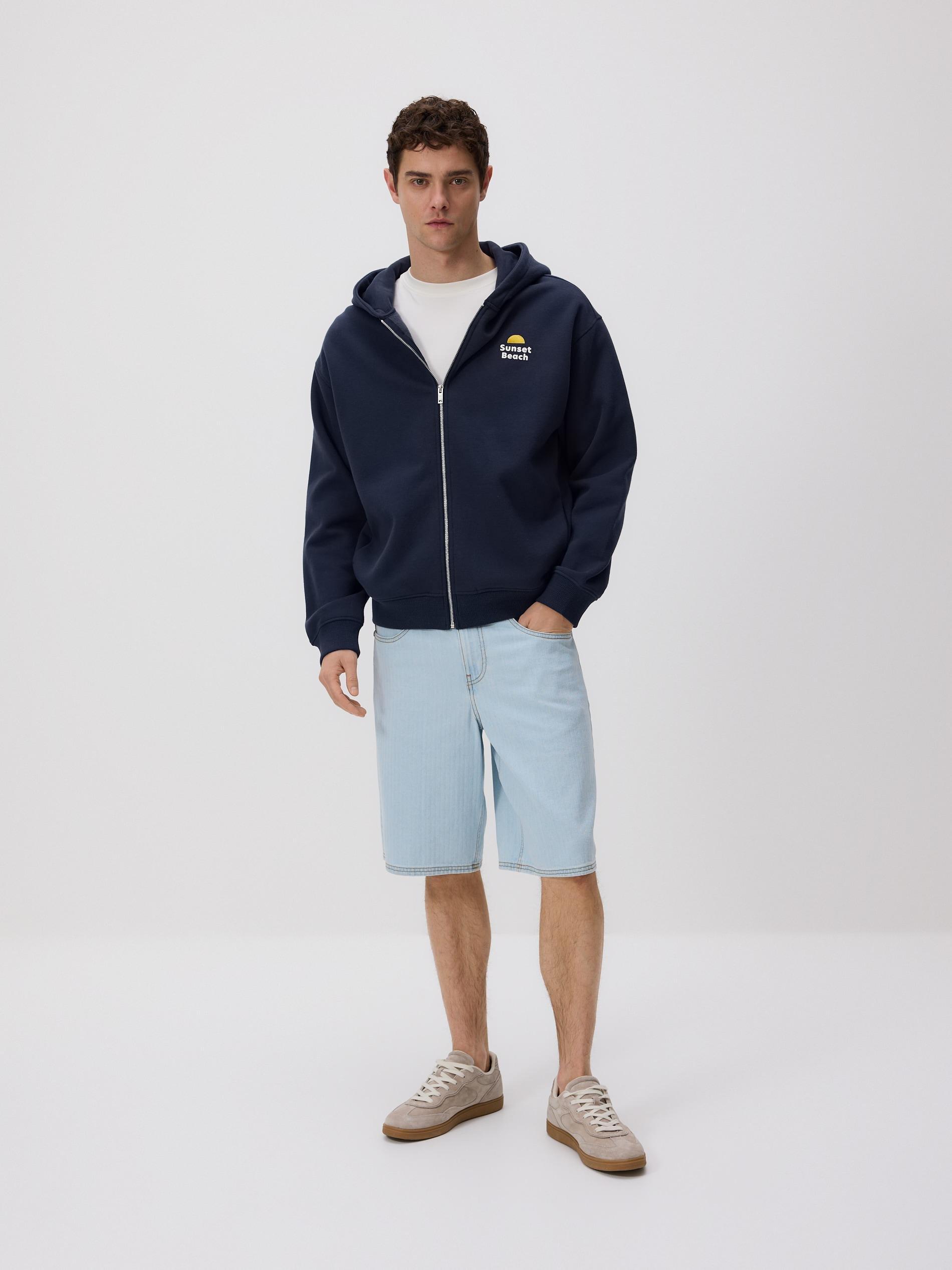 Blue Loose Shorts, Blue, large image number 1