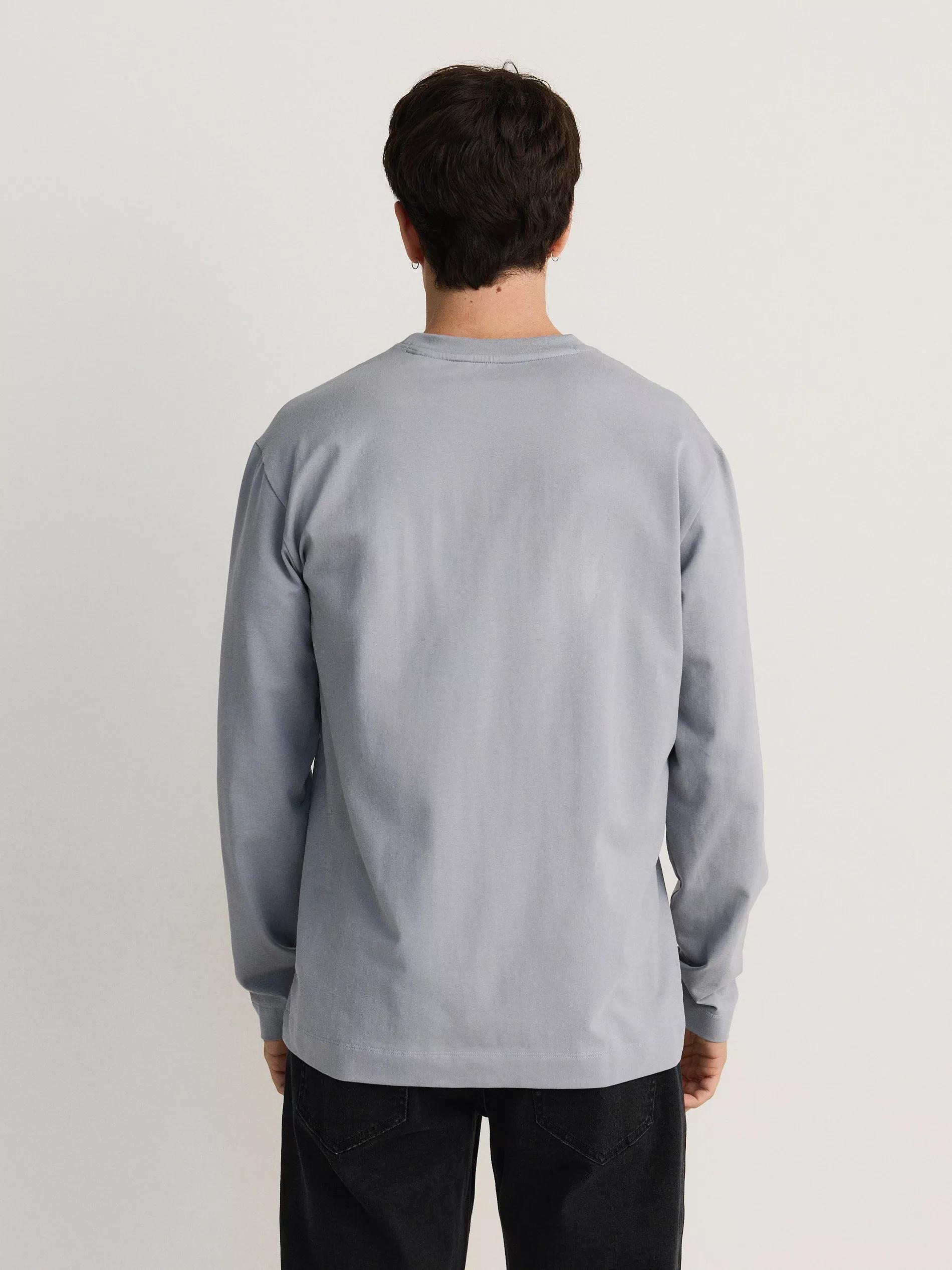 Blue Long-Sleeved Shirt In Regular Fit With Print, , large image number 4