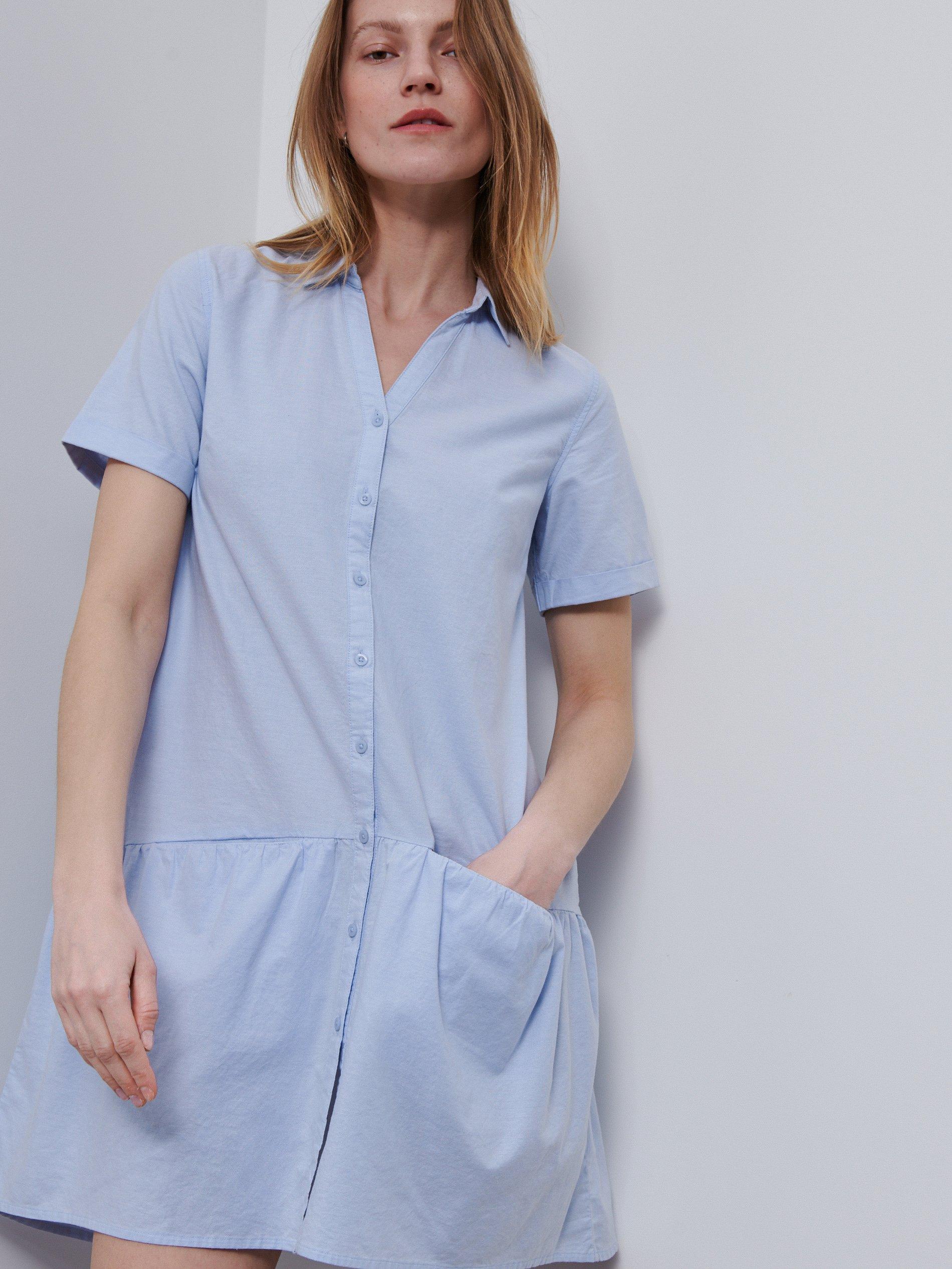 Pale Blue Shirt Dress, Women, , large image number 0