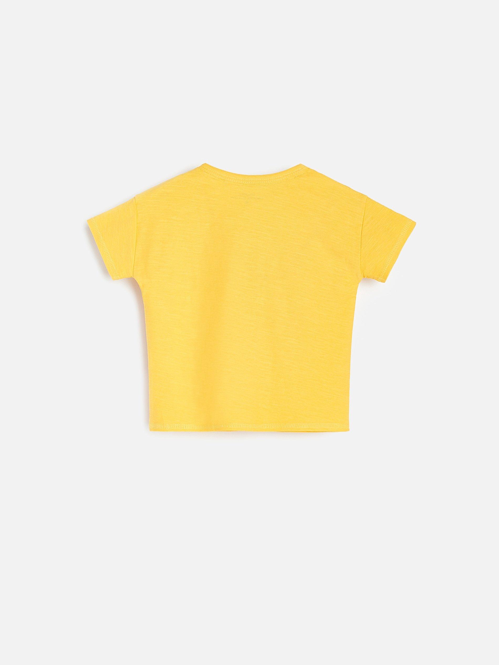 Yellow Cotton T-Shirt , Kids Boys, , large image number 3