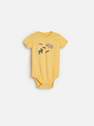 Reserved - Yellow Melange Bodysuit With Applique, Kids Boy