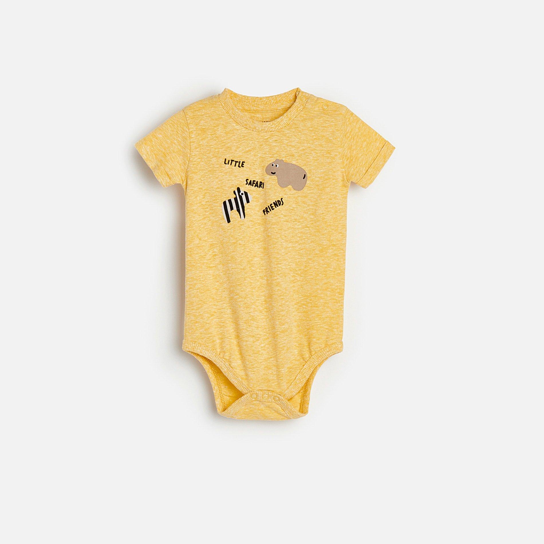 Yellow Melange Bodysuit, Kids Boys, , large image number 2