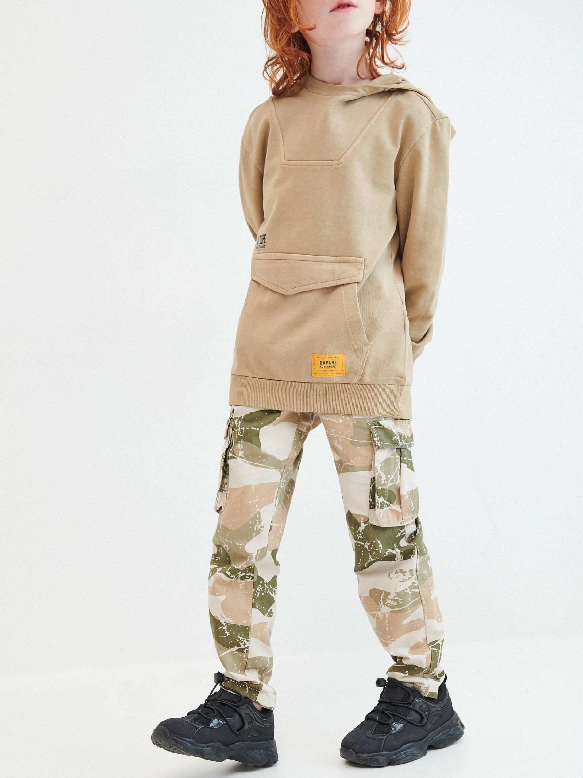 Beige Cargo Trousers , Kids Boys, , large image number 5