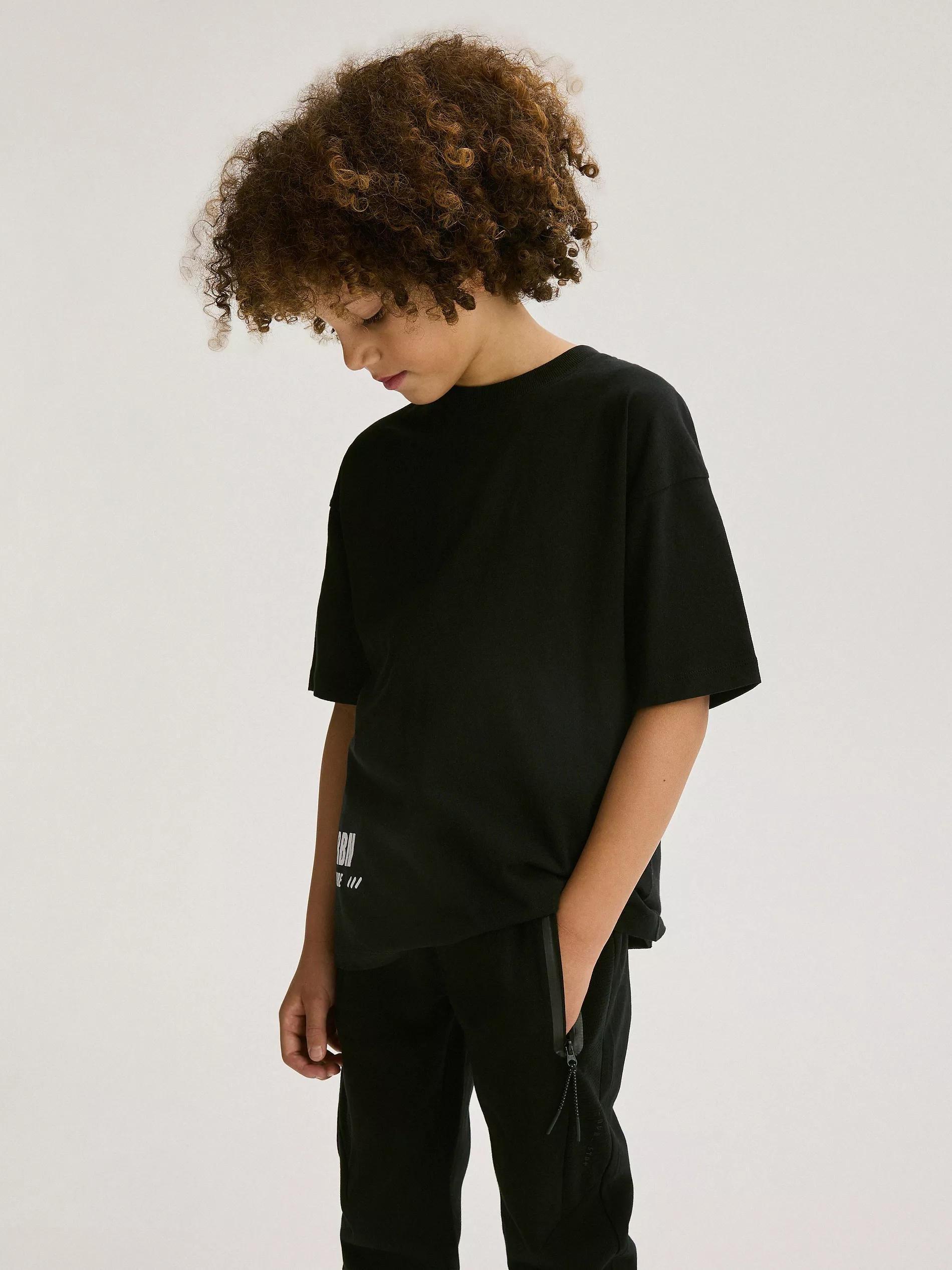 Black Cotton Jogger Pants, , large image number 3