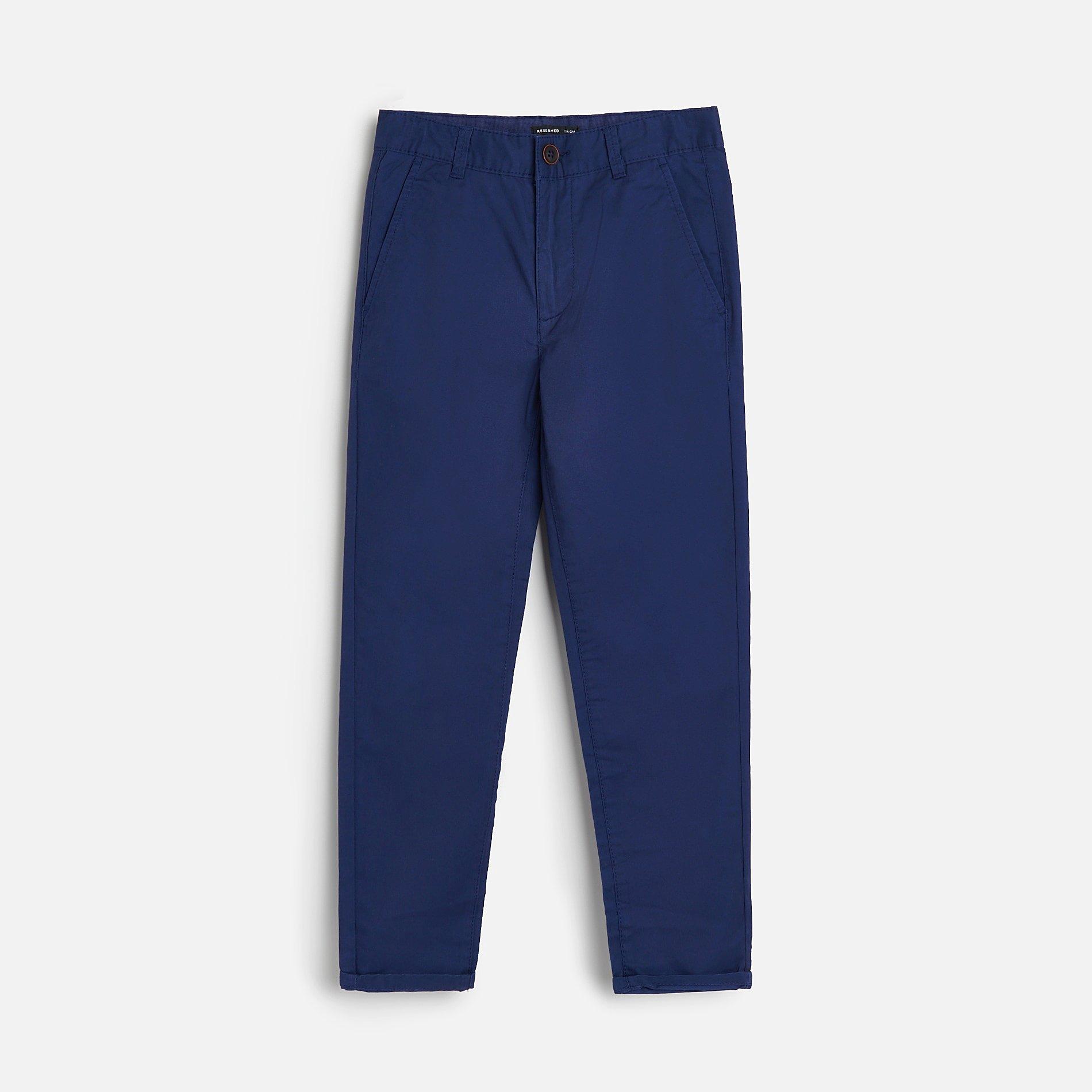 Navy Cotton Chino Trousers, Kids Boys, , large image number 2