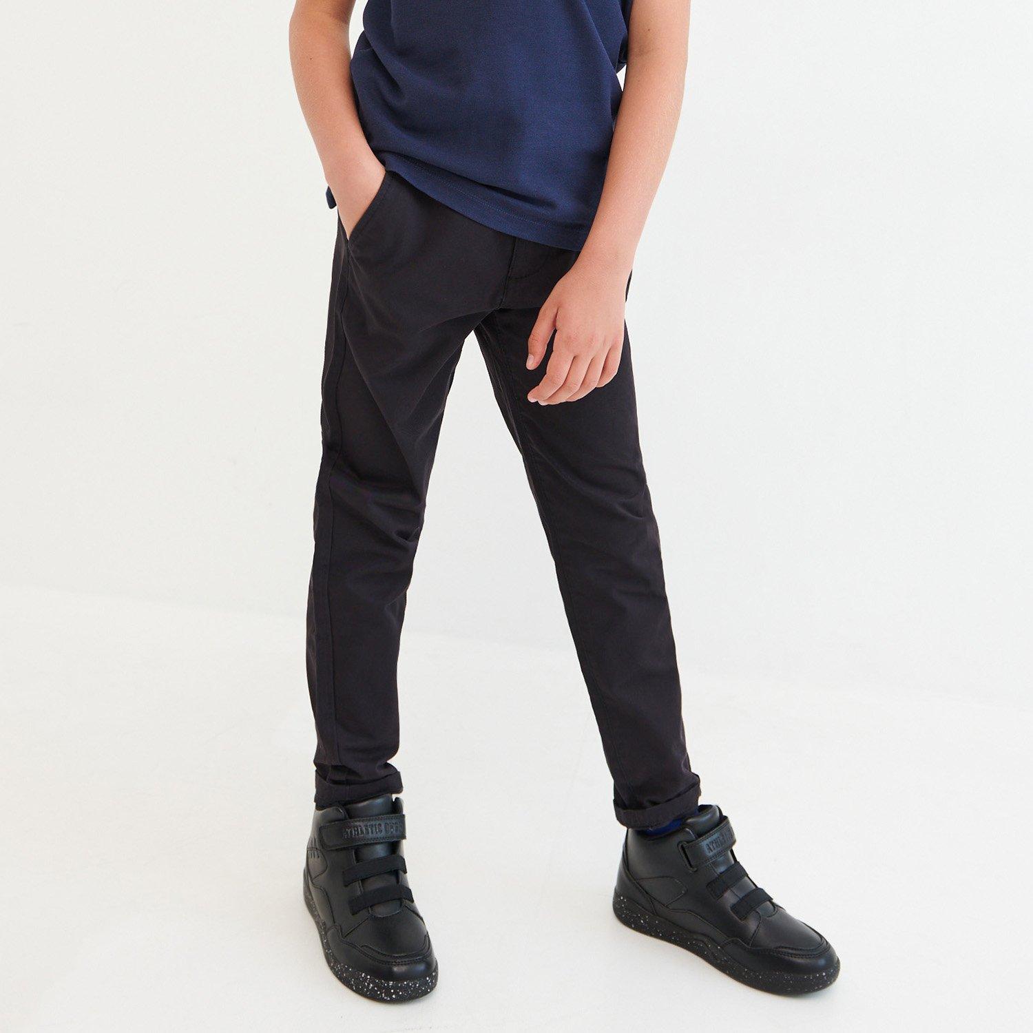 Black Cotton Chino Trousers, Kids Boys, , large image number 2