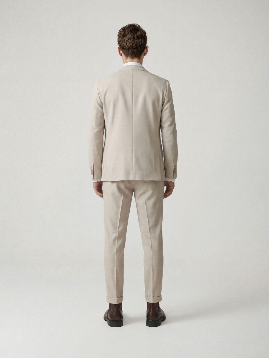 Beige Regular Fit Blazer With Viscose Blend, Beige, large image number 1