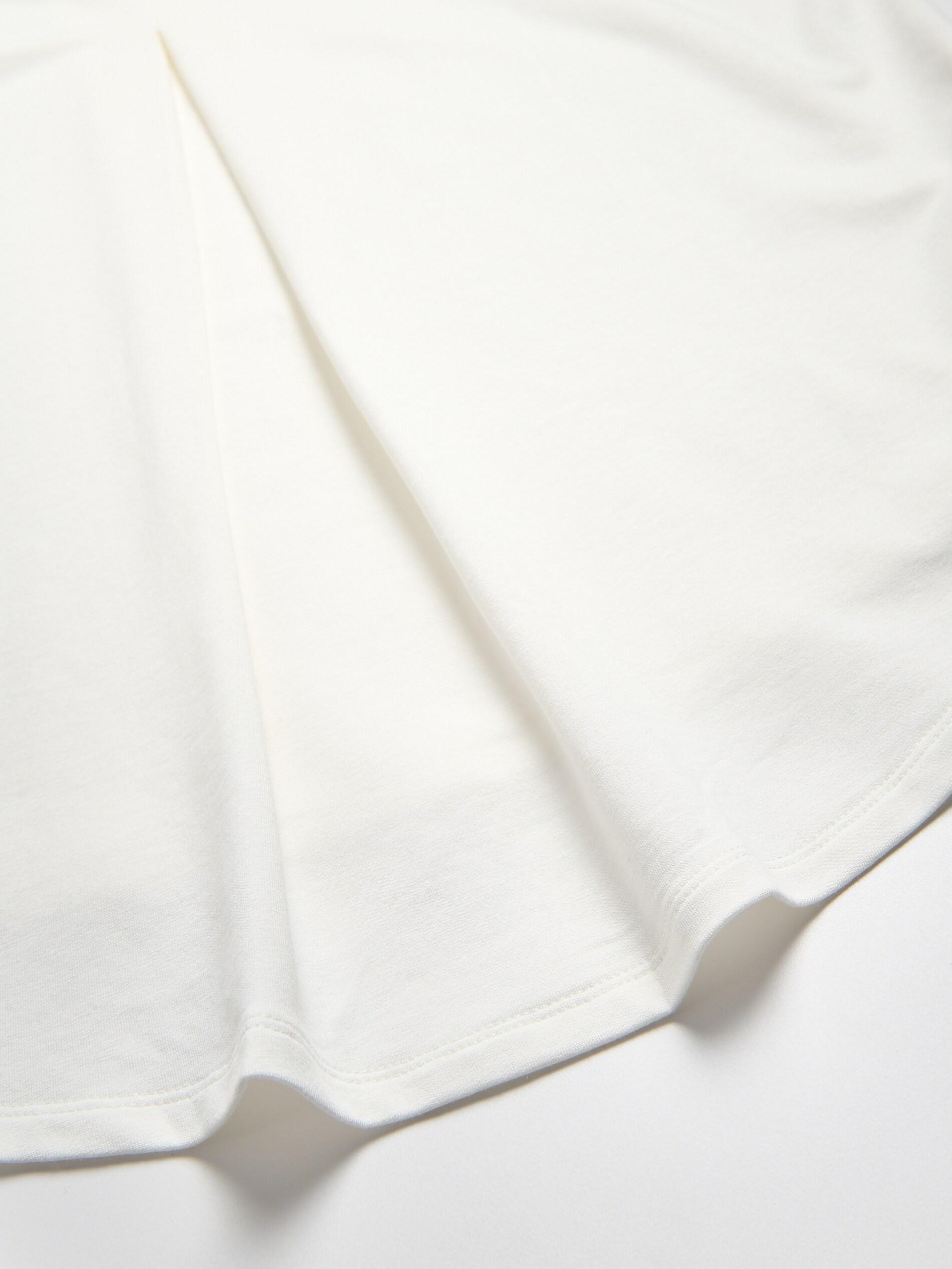 Cream Modal Rich Long Sleeve T-Shirt, Ivory, large image number 5