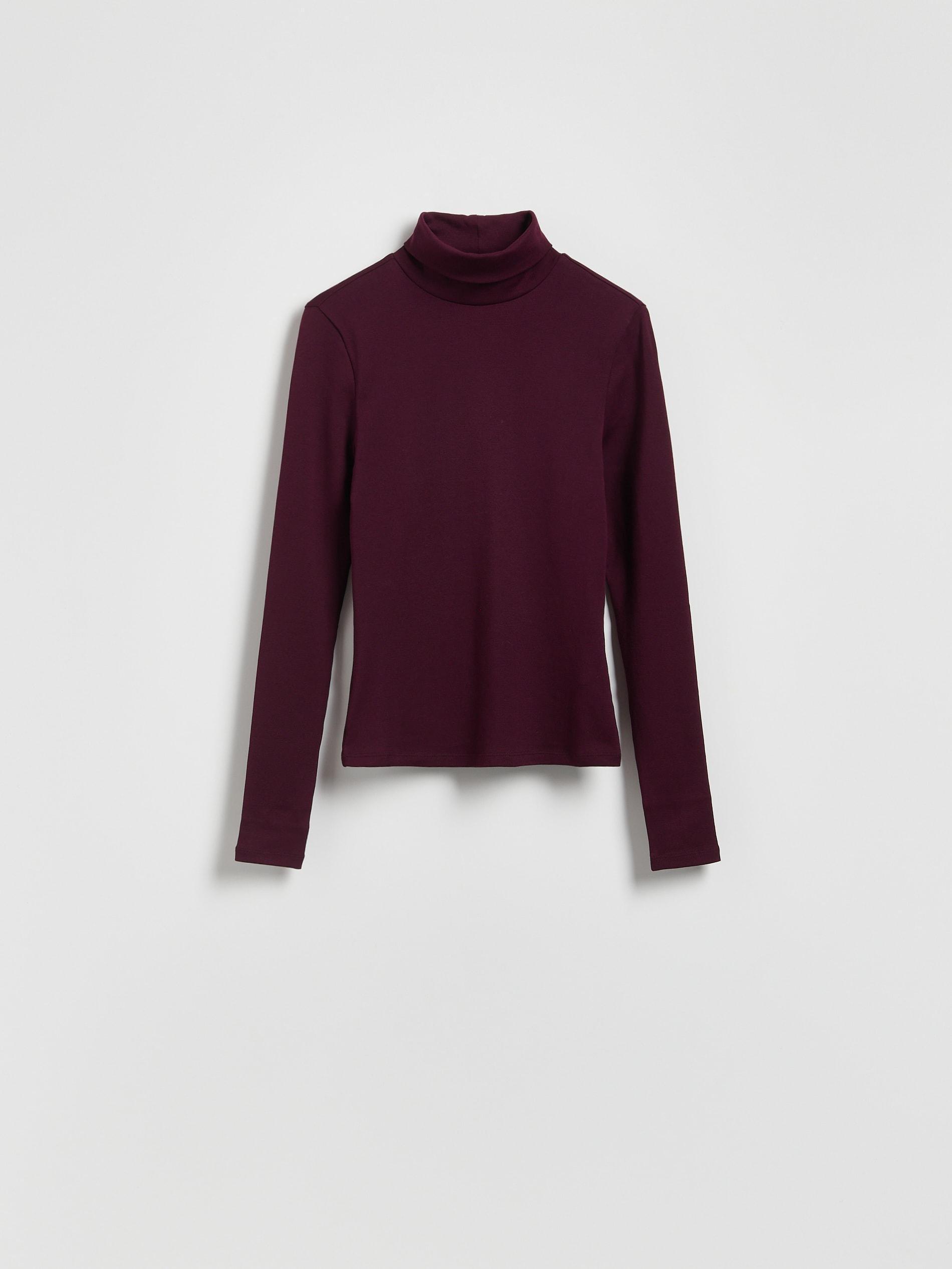 Maroon Cotton Rich Turtleneck, Burgundy, large image number 4