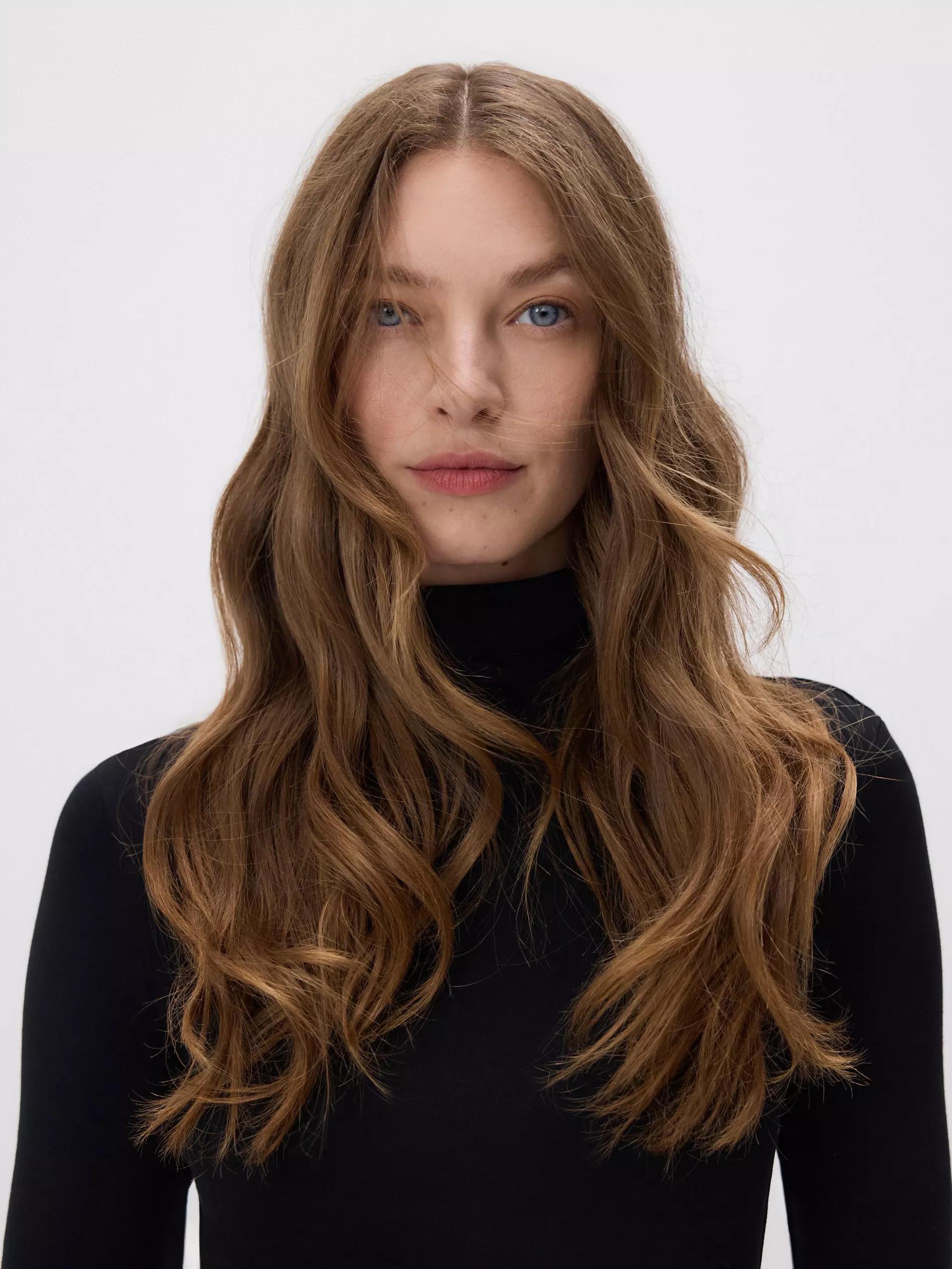 Black Cotton Rich Turtleneck, Black, large image number 0