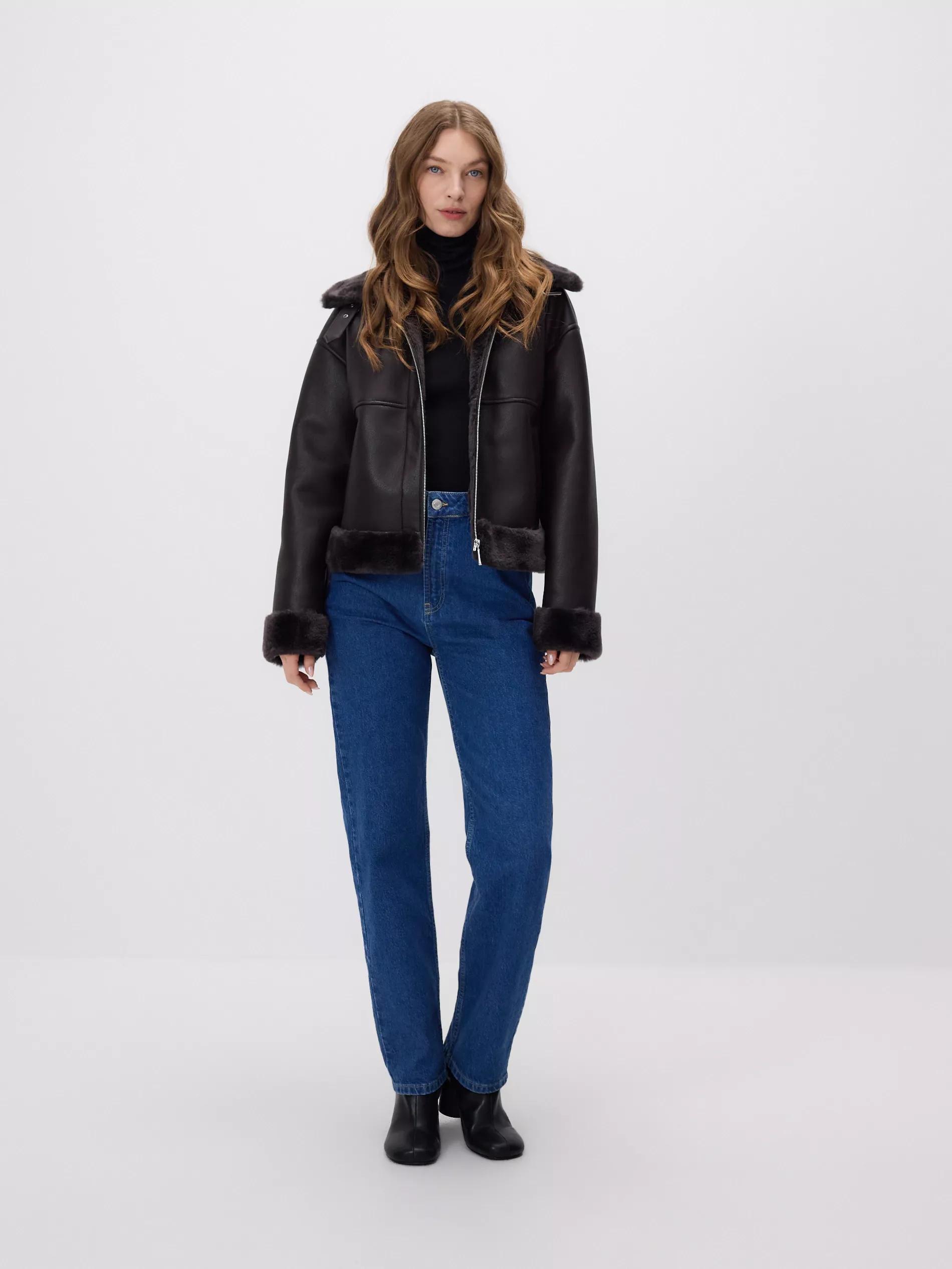 Black Cotton Rich Turtleneck, Black, large image number 3