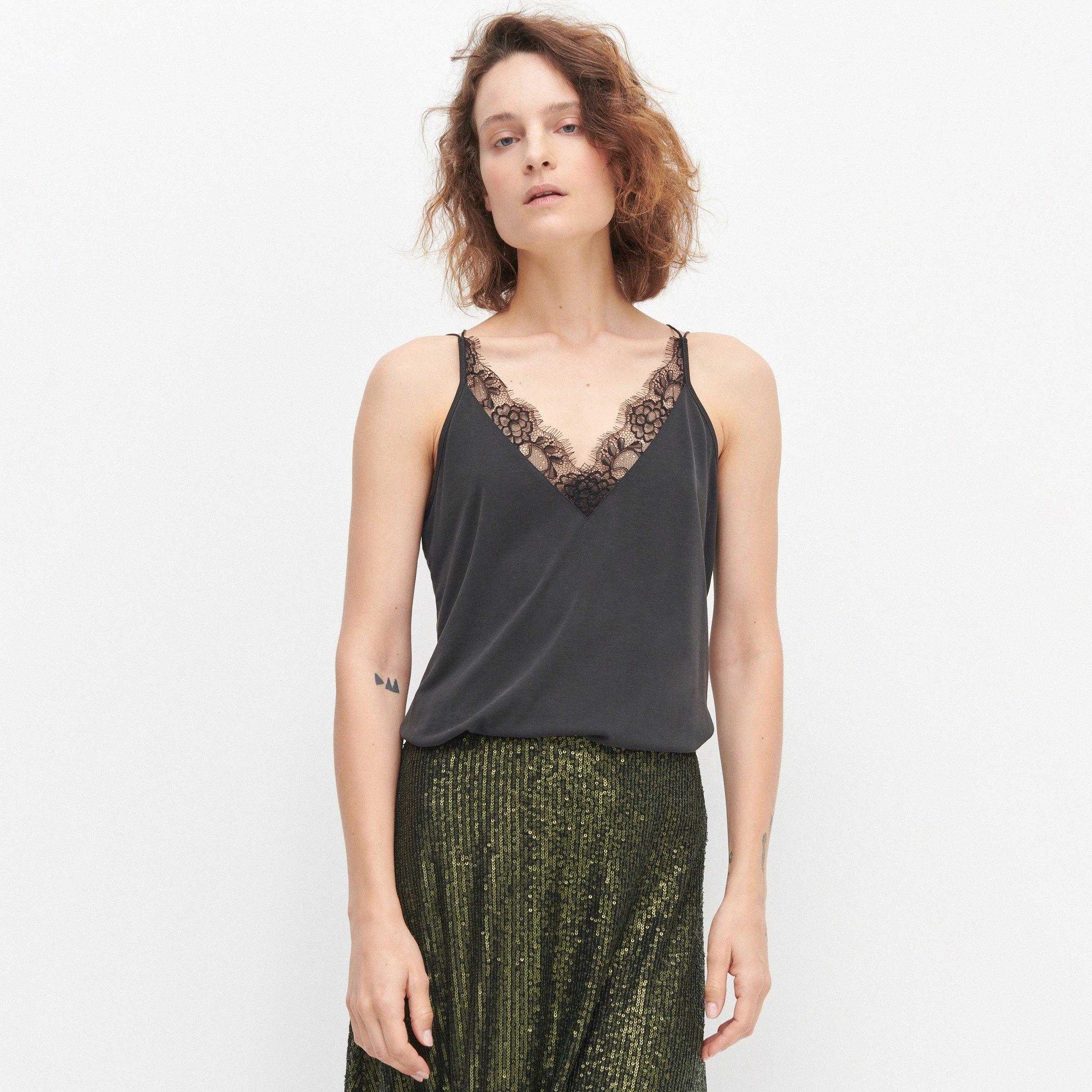 Black Top With Lace, Women, , large image number 4
