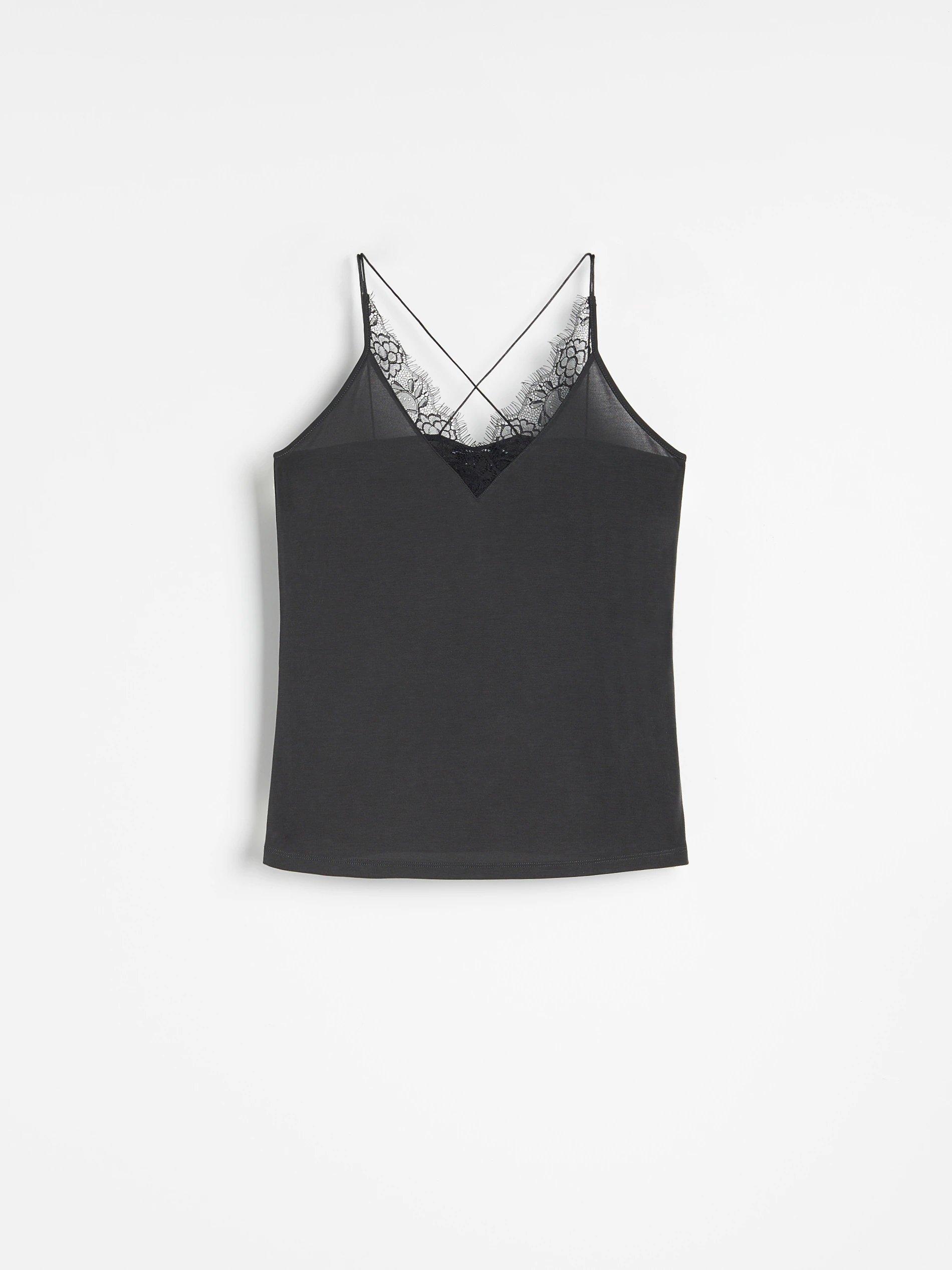 Black Top With Lace, Women, , large image number 5