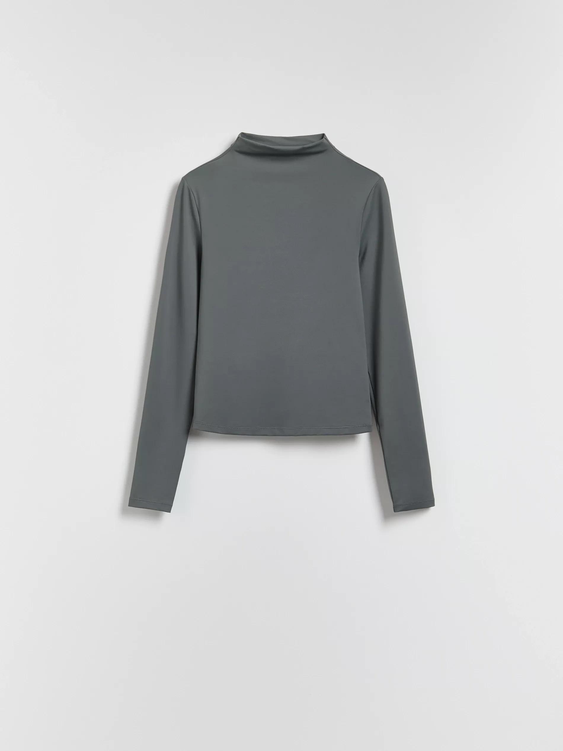 Grey Long-Sleeve With Stand-Up Collar, Grey, large image number 4
